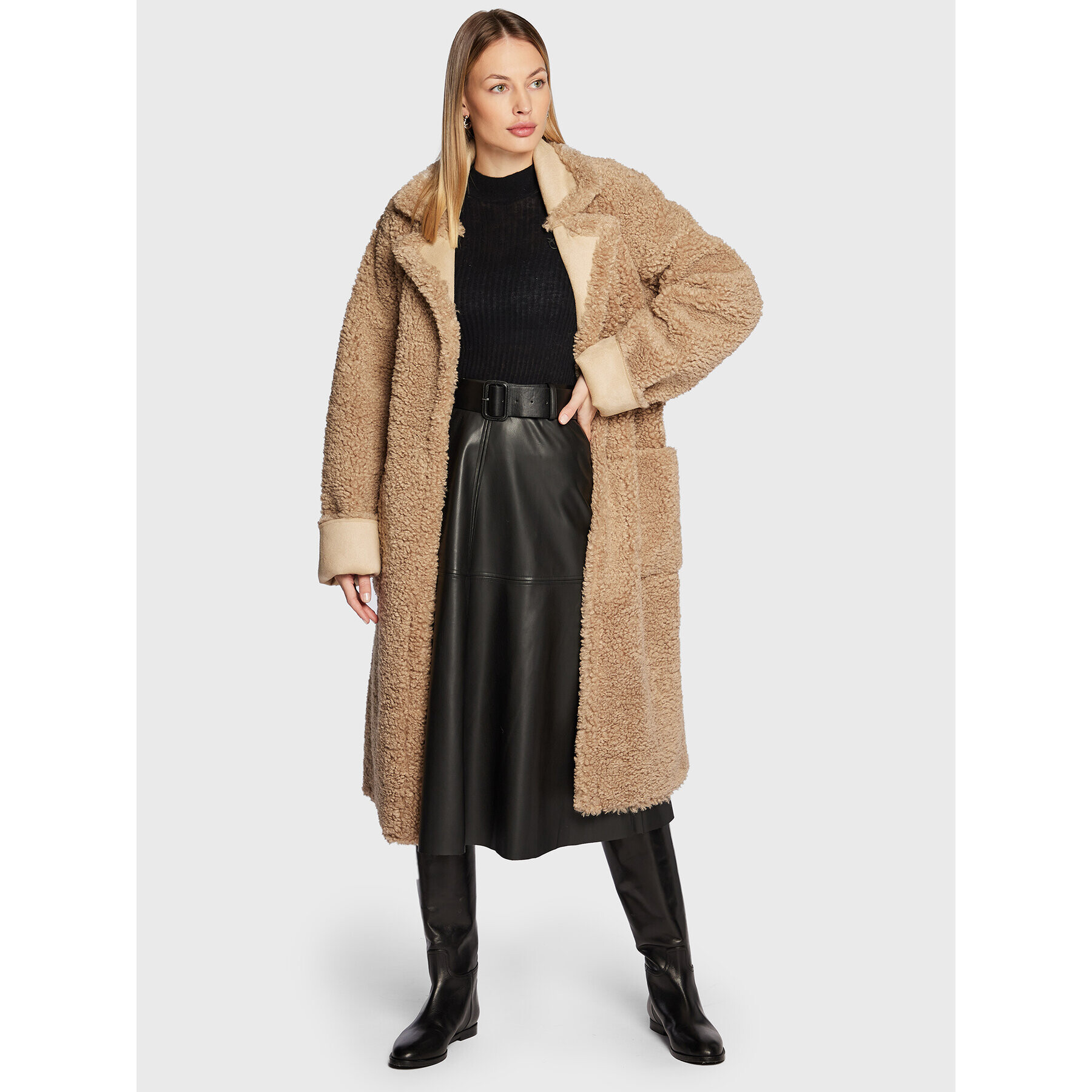 Silvian Heach Кожух PGA22155PL Бежов Relaxed Fit - Pepit.bg