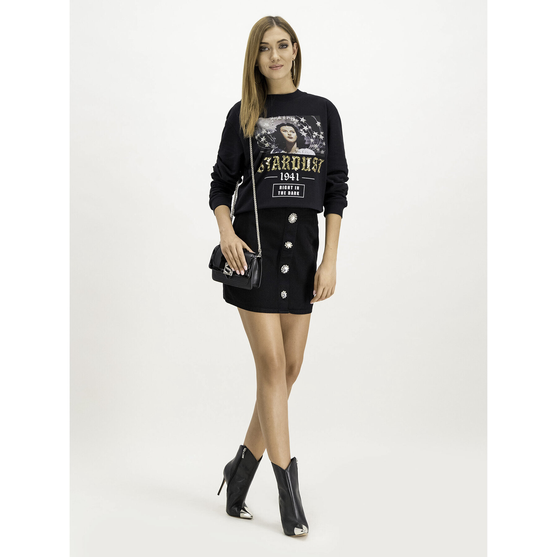 Silvian Heach Пола тип трапец CVA19355GO Черен Regular Fit - Pepit.bg