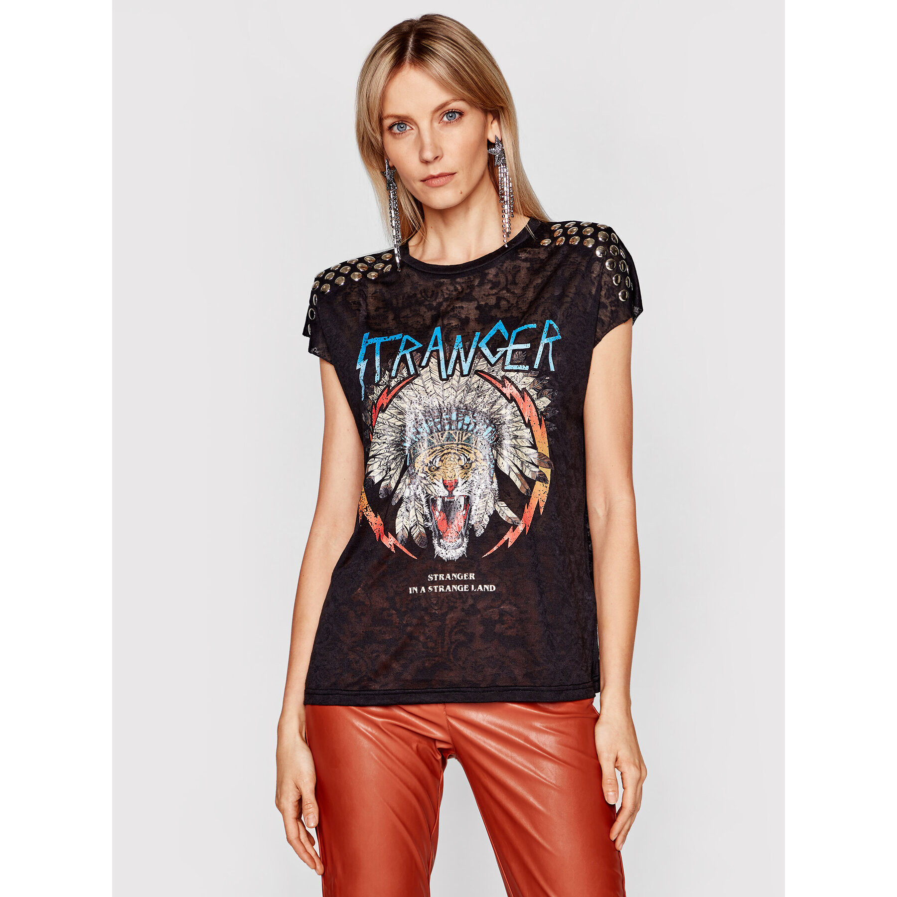 Silvian Heach Тишърт Alfroy PGP21263TS Черен Regular Fit - Pepit.bg