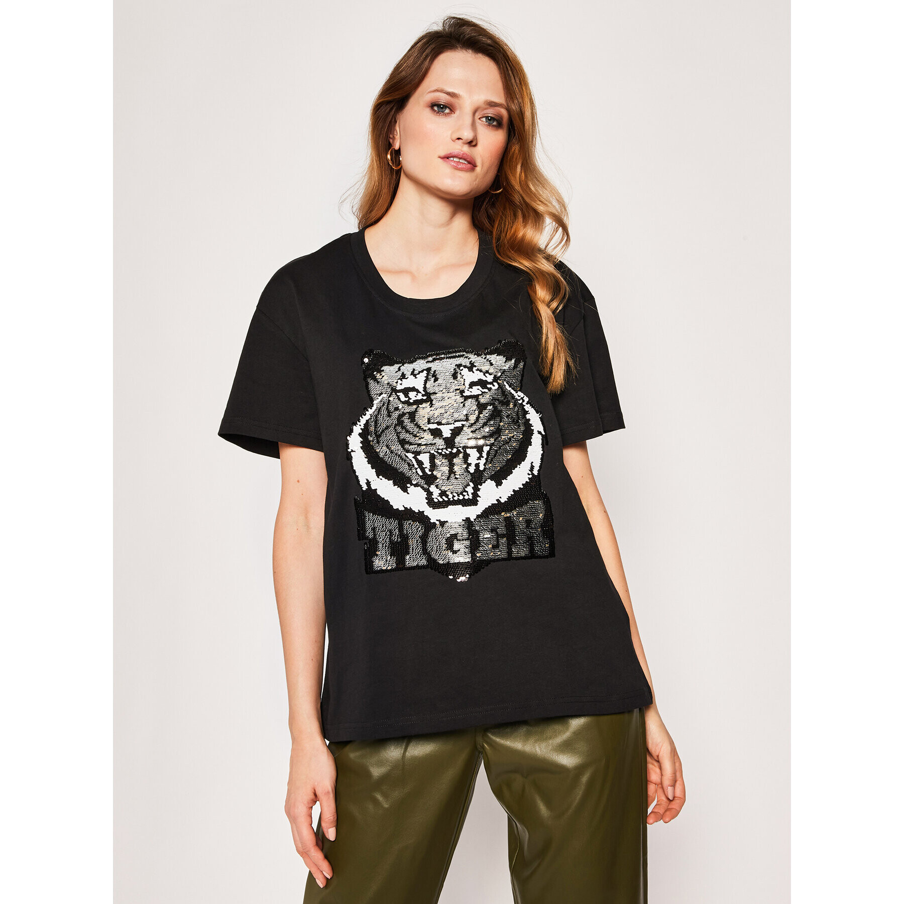 Silvian Heach Тишърт Bassimi PGP20587TS Черен Regular Fit - Pepit.bg