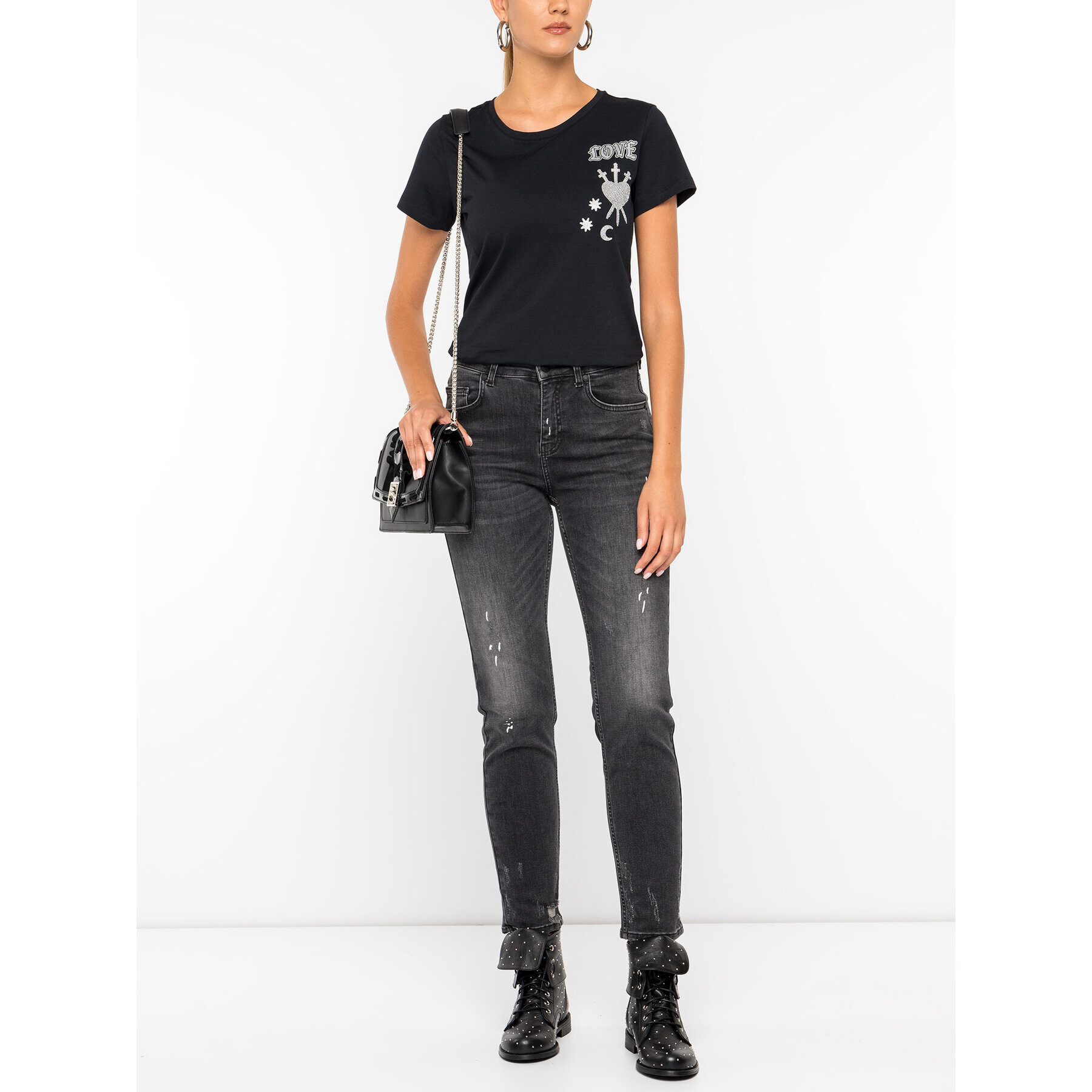 Silvian Heach Тишърт CVA19389TS Черен Regular Fit - Pepit.bg