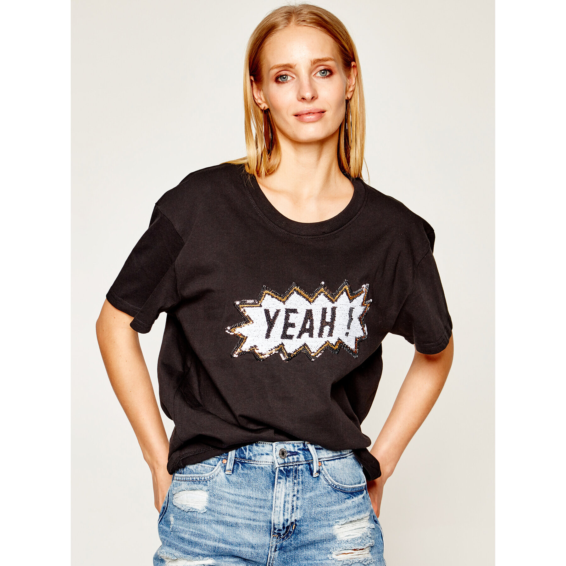 Silvian Heach Тишърт Felo PGP20583TS Черен Regular Fit - Pepit.bg