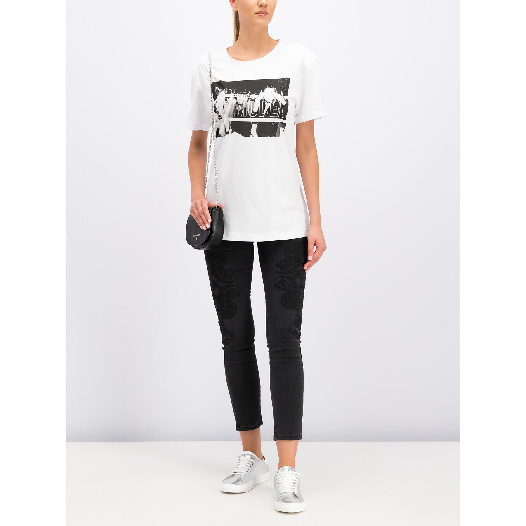 Silvian Heach Тишърт Kader CVP19249TS Бял Regular Fit - Pepit.bg