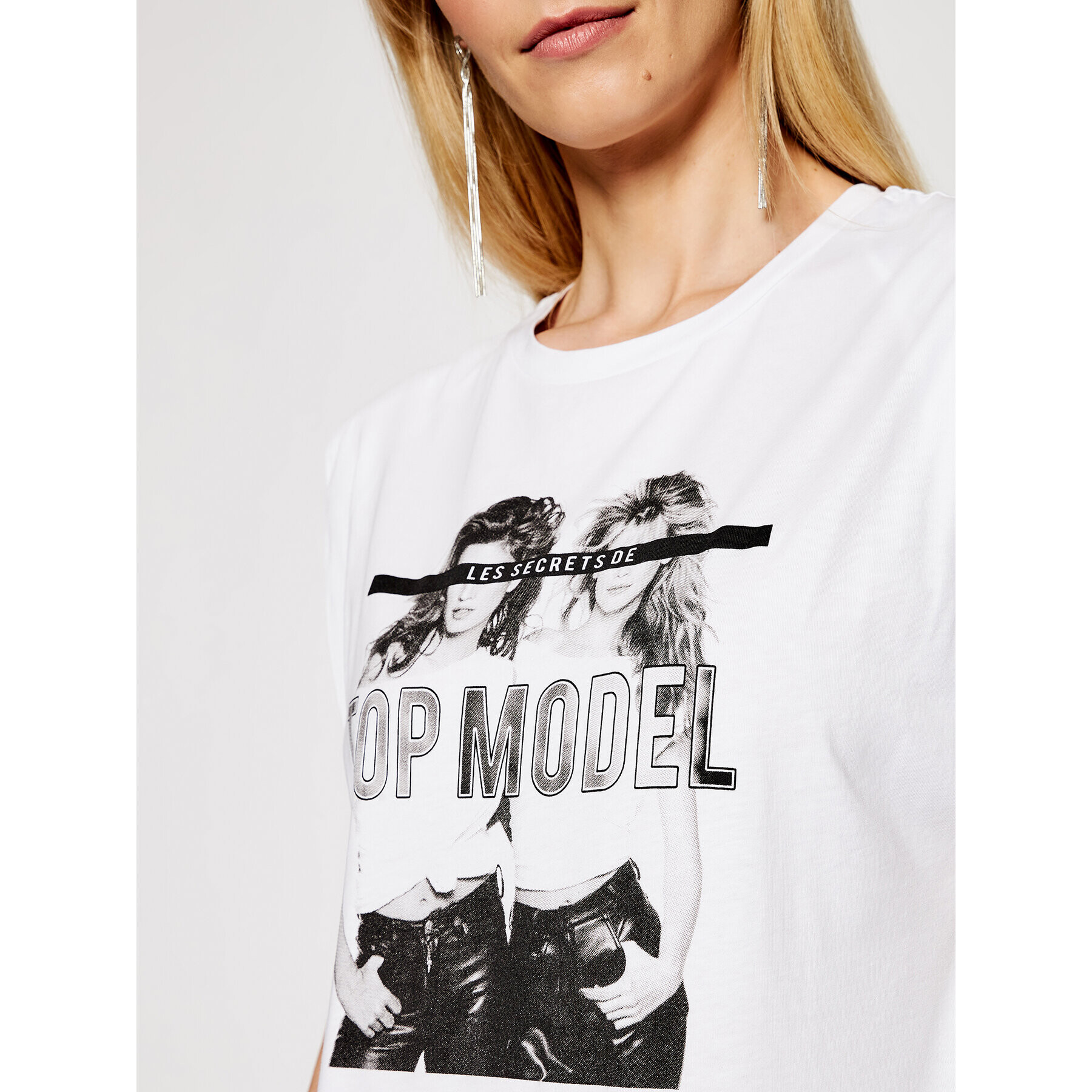 Silvian Heach Тишърт Laabed CVP19251TS Бял Slim Fit - Pepit.bg