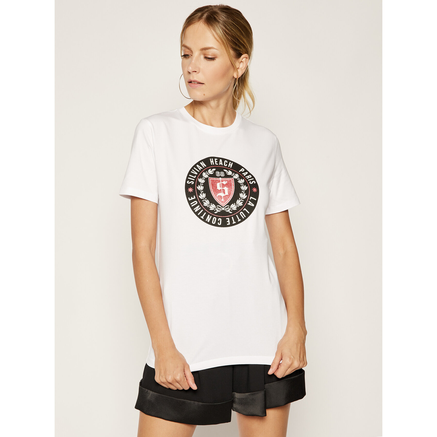 Silvian Heach Тишърт PGA19527TS Бял Regular Fit - Pepit.bg