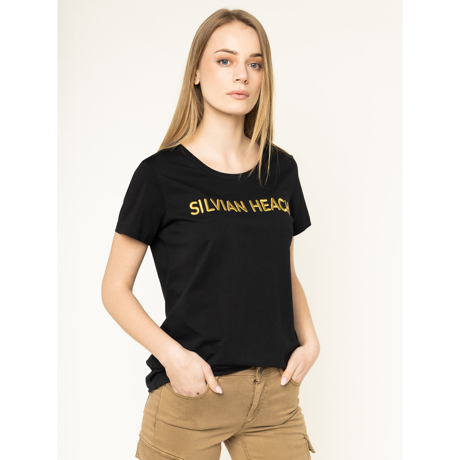 Silvian Heach Тишърт Sivingo PGP20675TS Черен Regular Fit - Pepit.bg