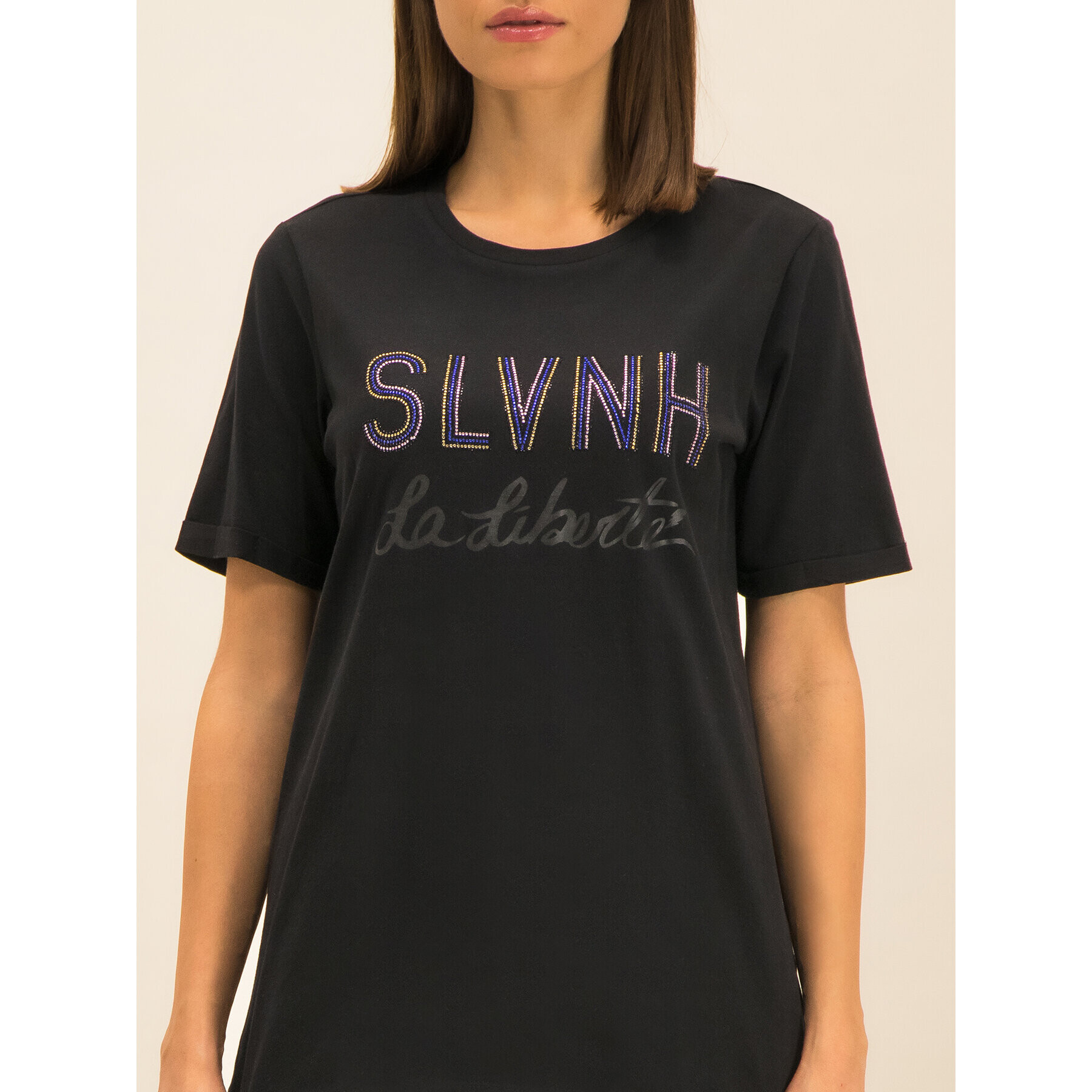 Silvian Heach Тишърт Stitten PGA19022TS Черен Regular Fit - Pepit.bg