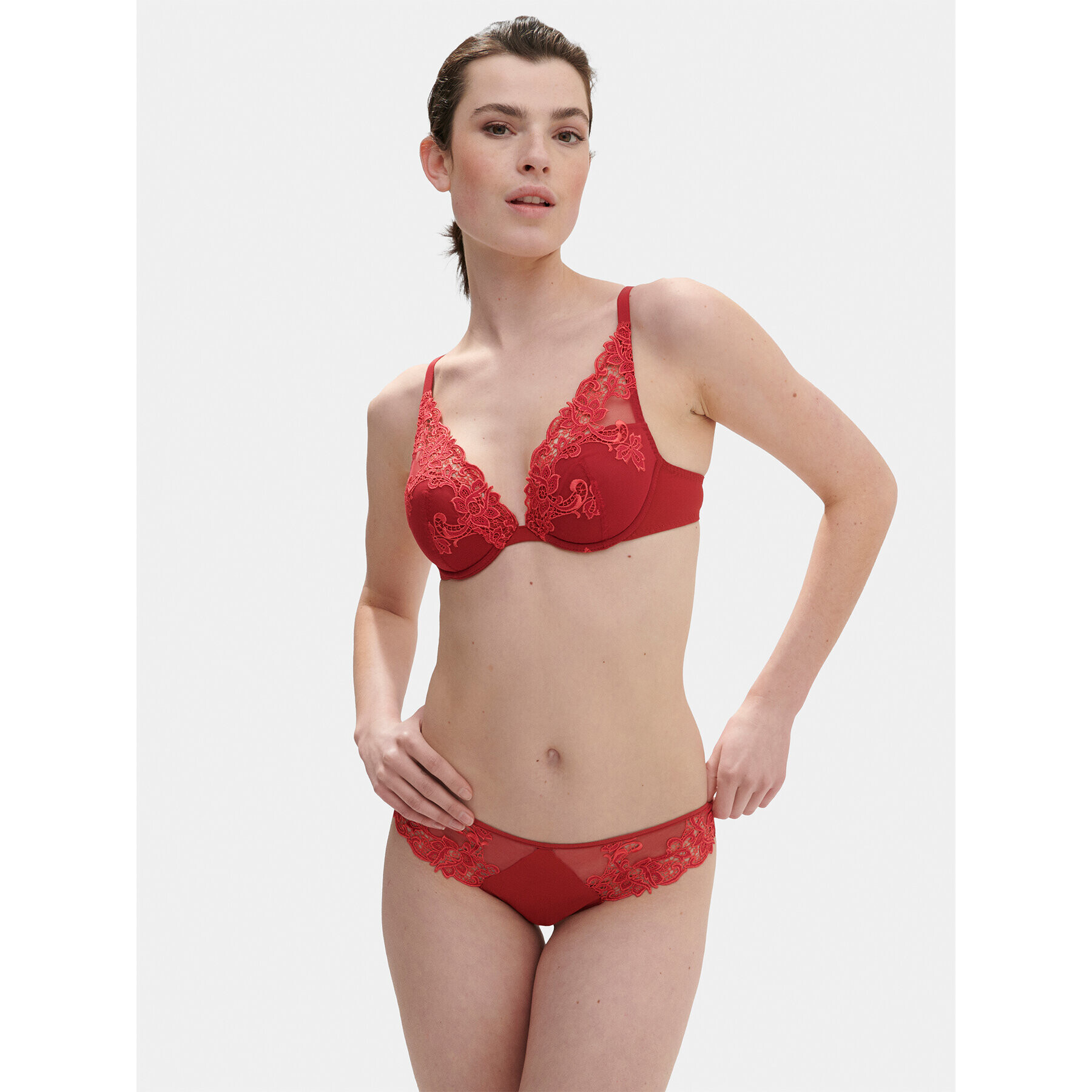 Simone Pérèle Сутиен push-up Saga 15C347 Червен - Pepit.bg