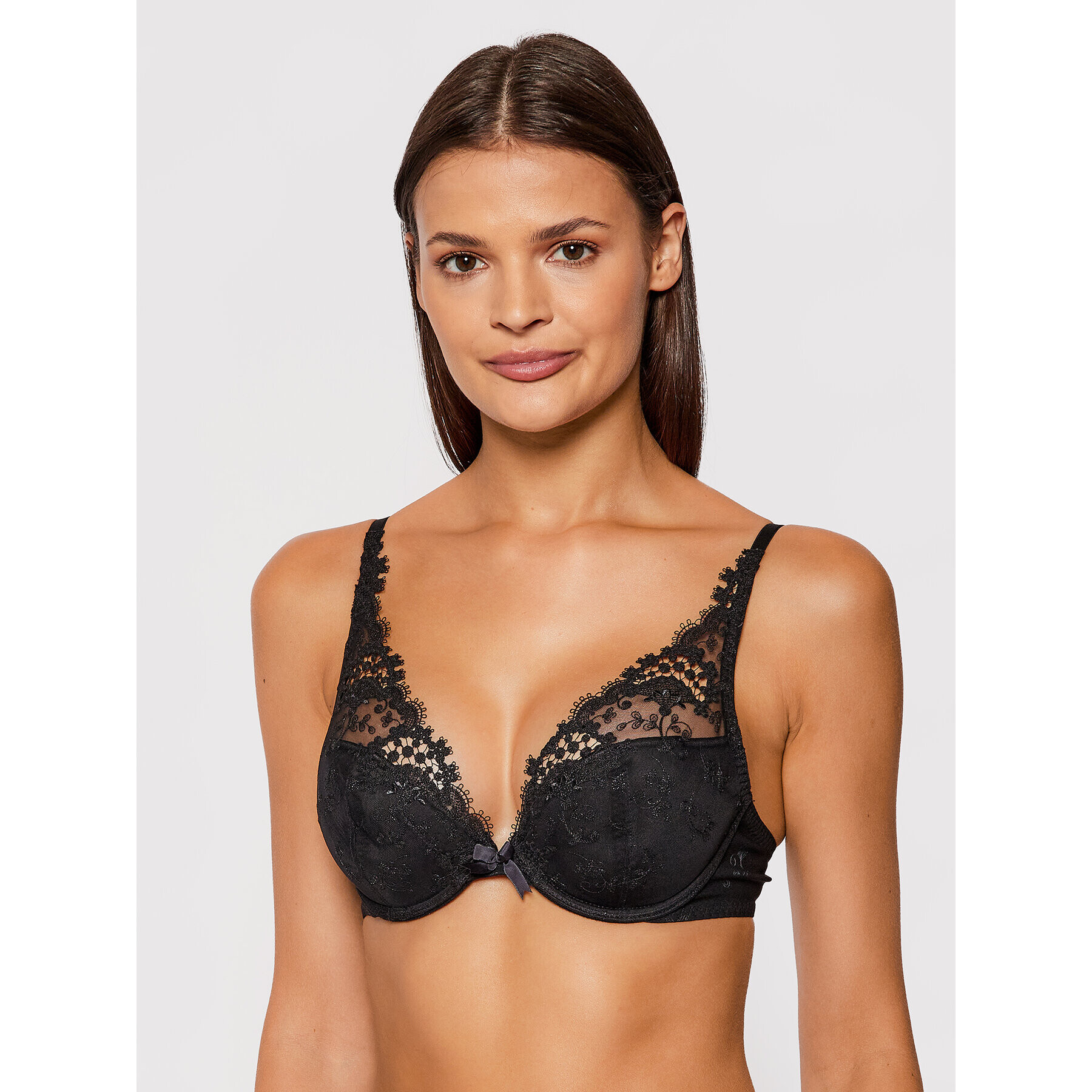 Simone Pérèle Сутиен push-up Wish 12B347 Черен - Pepit.bg