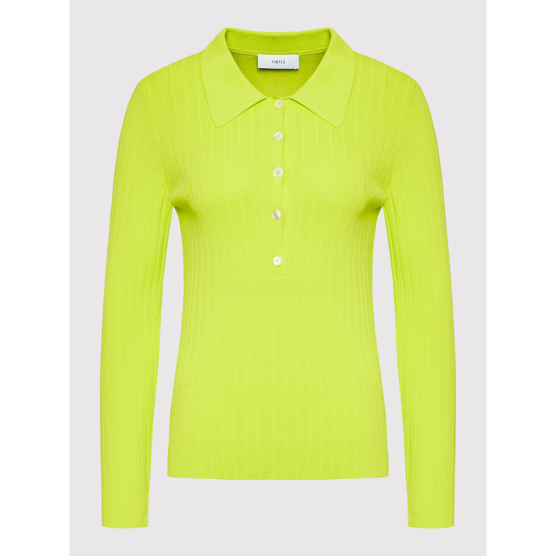 Simple Блуза SWD002 Жълт Regular Fit - Pepit.bg