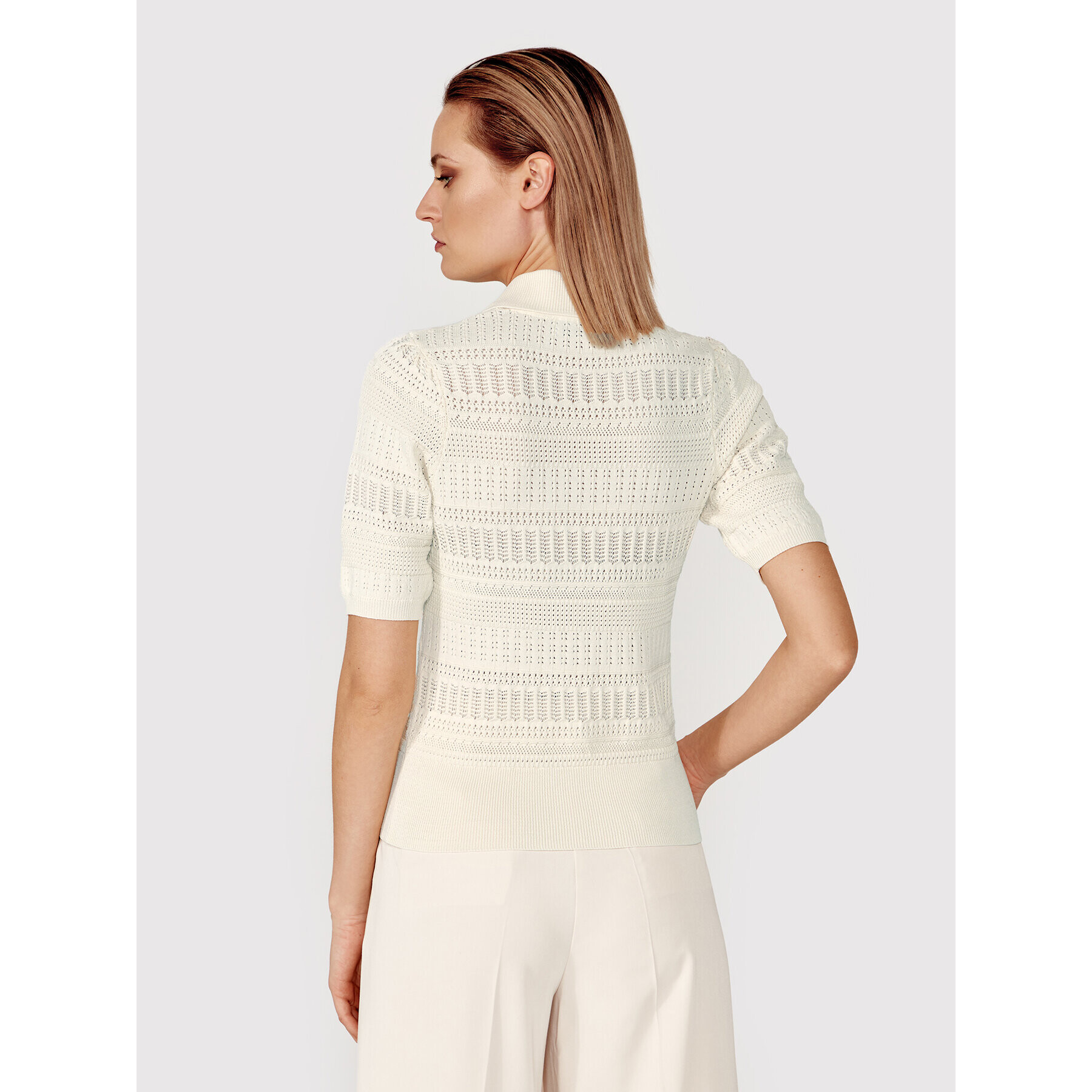 Simple Блуза SWD033 Бежов Slim Fit - Pepit.bg