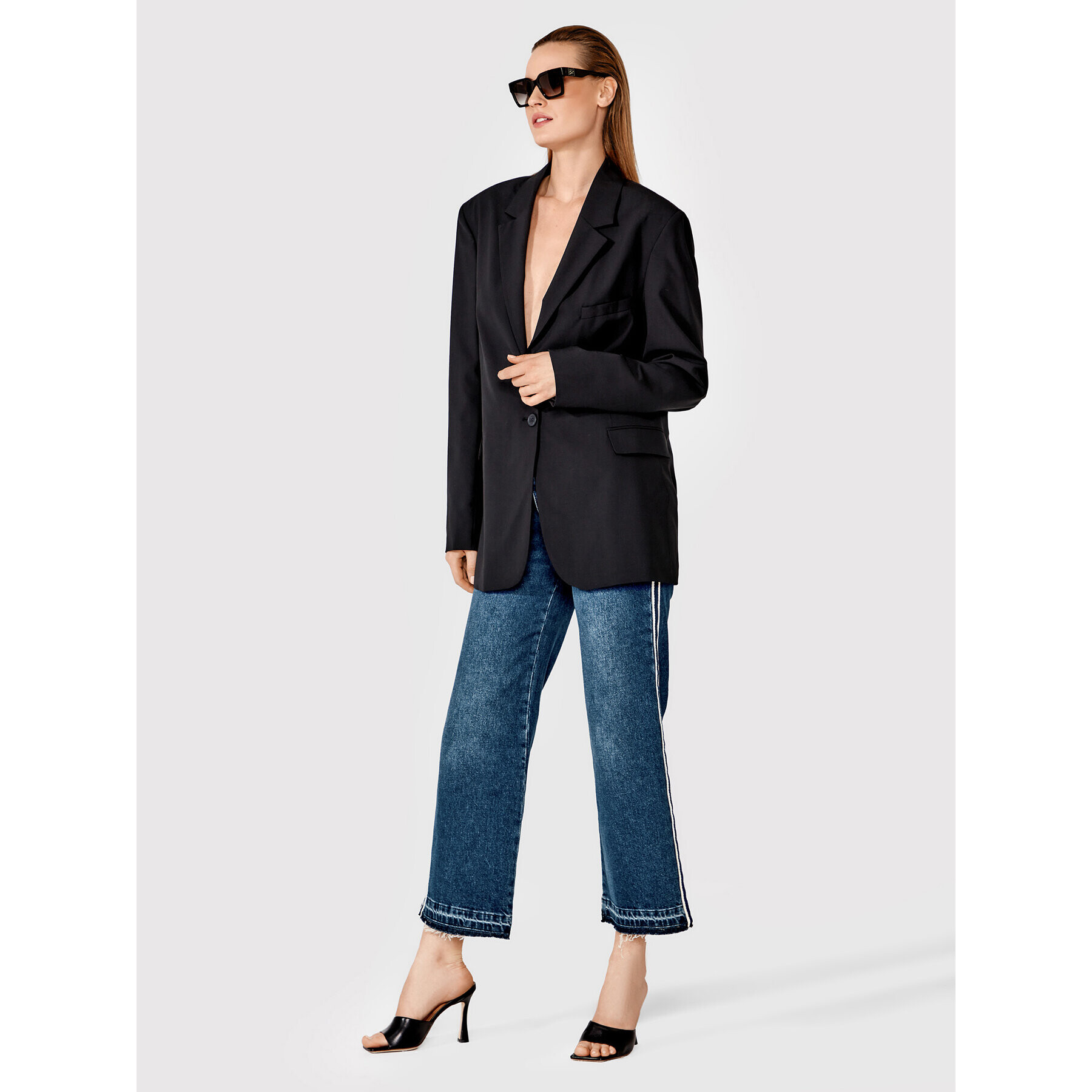 Simple Дънки SPDJ005 Тъмносин Relaxed Fit - Pepit.bg