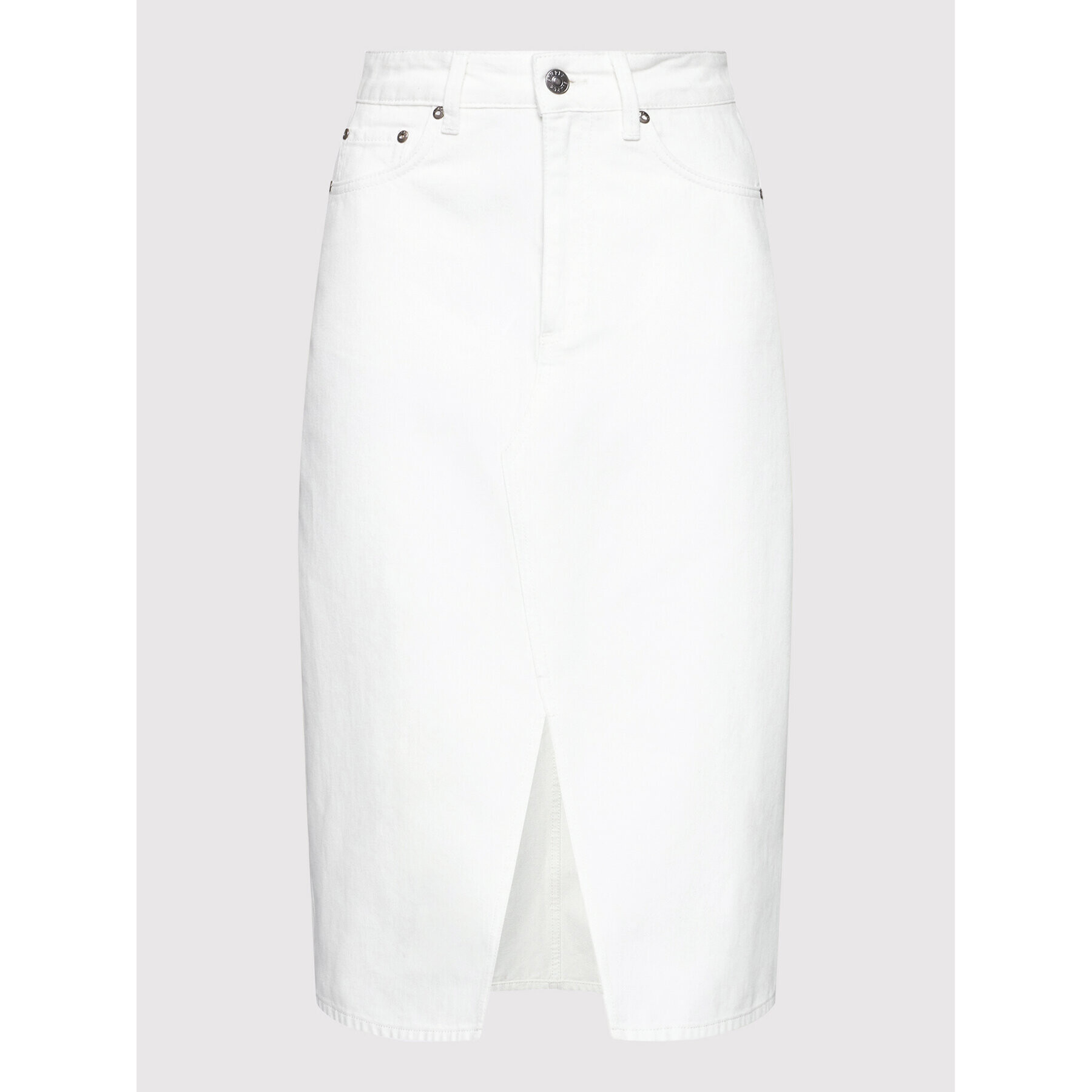 Simple Дънкова пола SDDJ001 Бял Regular Fit - Pepit.bg