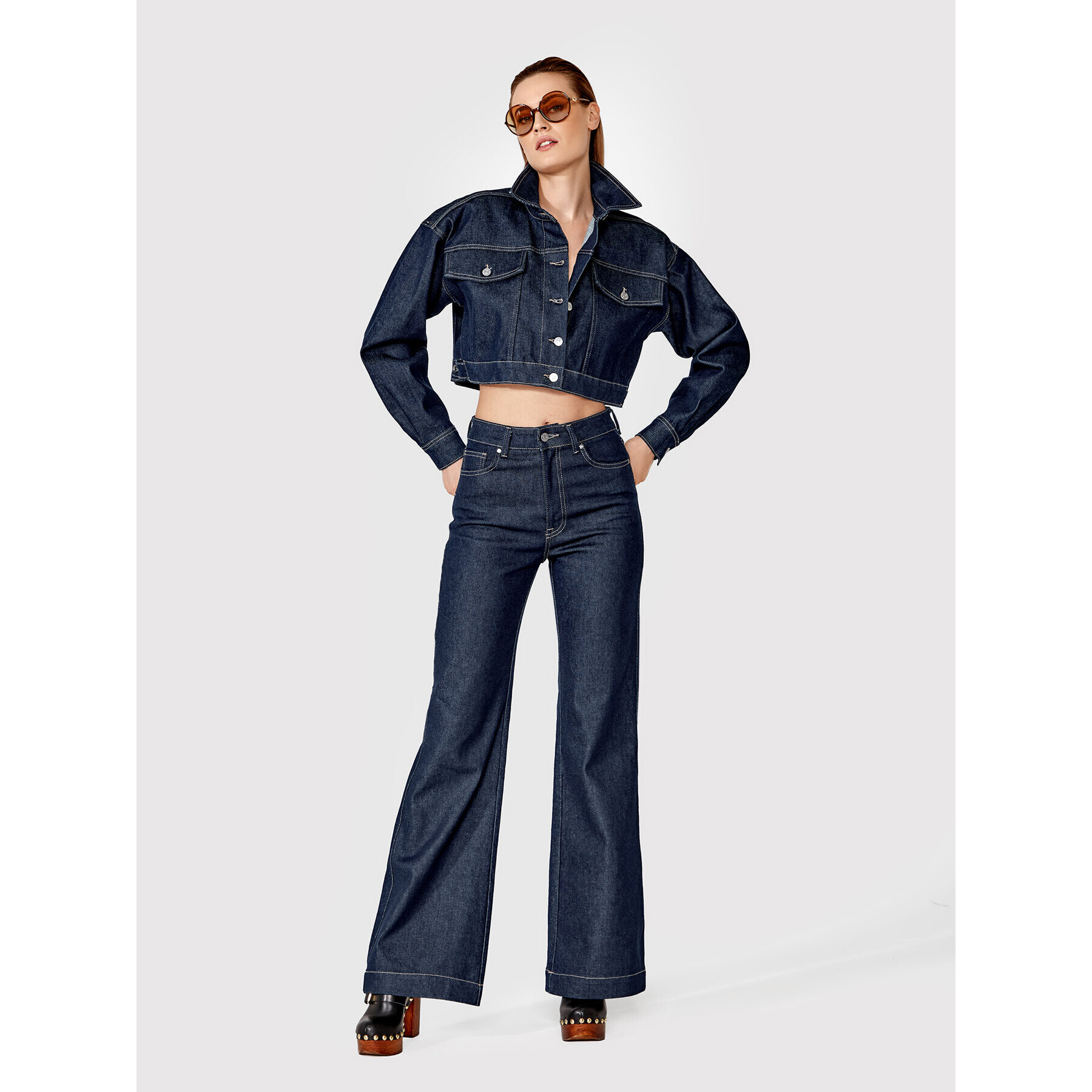 Simple Дънково яке KUD009 Тъмносин Regular Fit - Pepit.bg