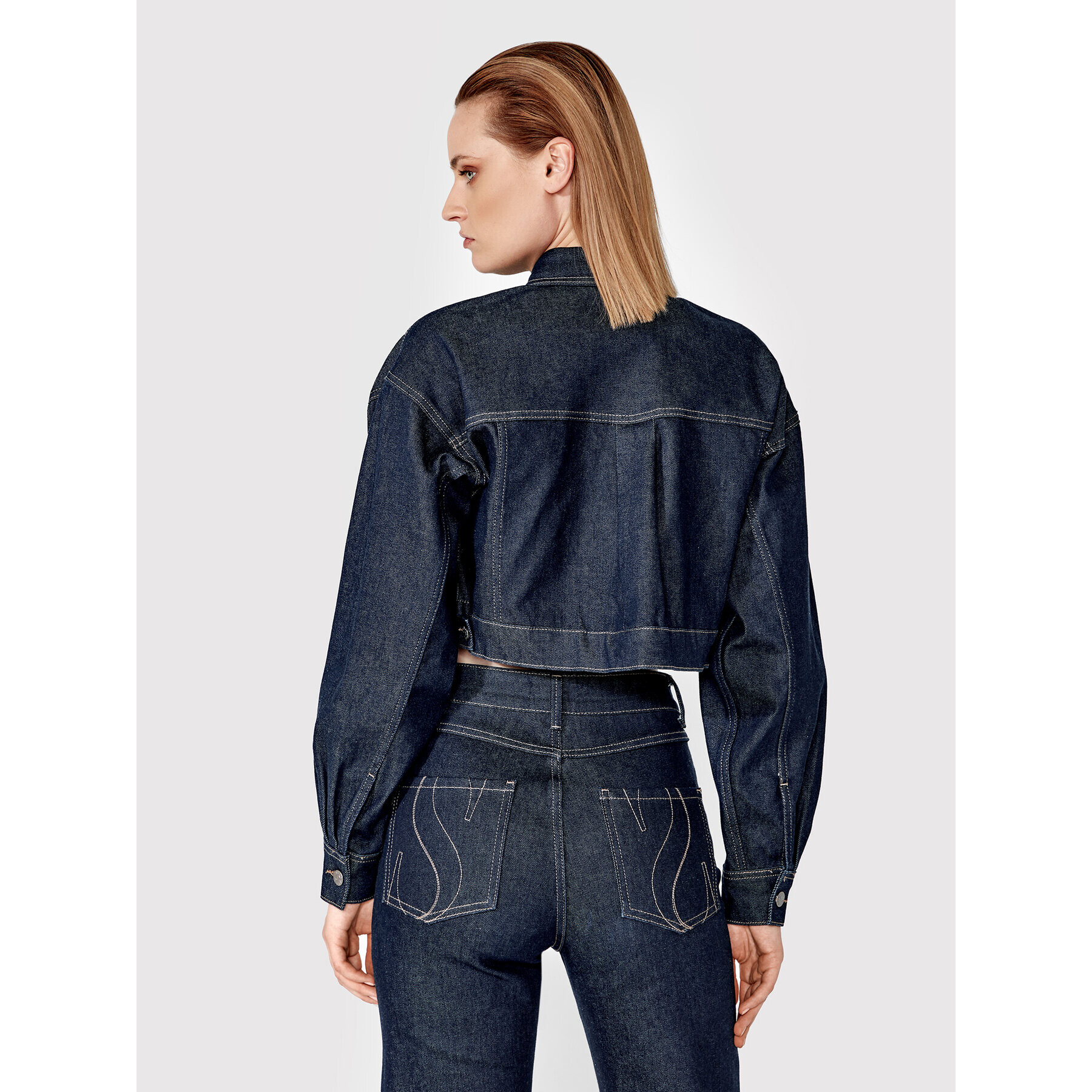 Simple Дънково яке KUD009 Тъмносин Regular Fit - Pepit.bg