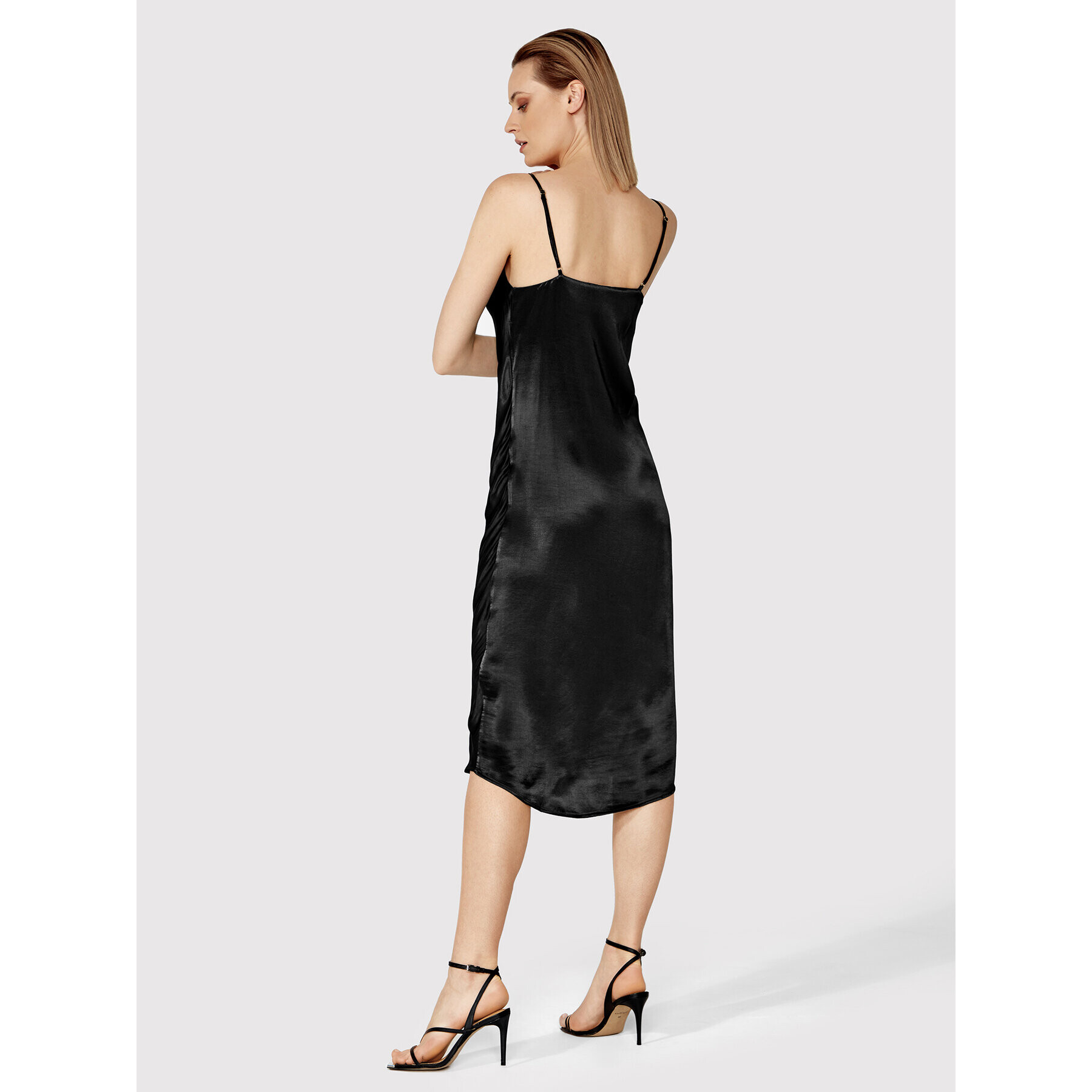 Simple Ежедневна рокля SUD002 Черен Regular Fit - Pepit.bg
