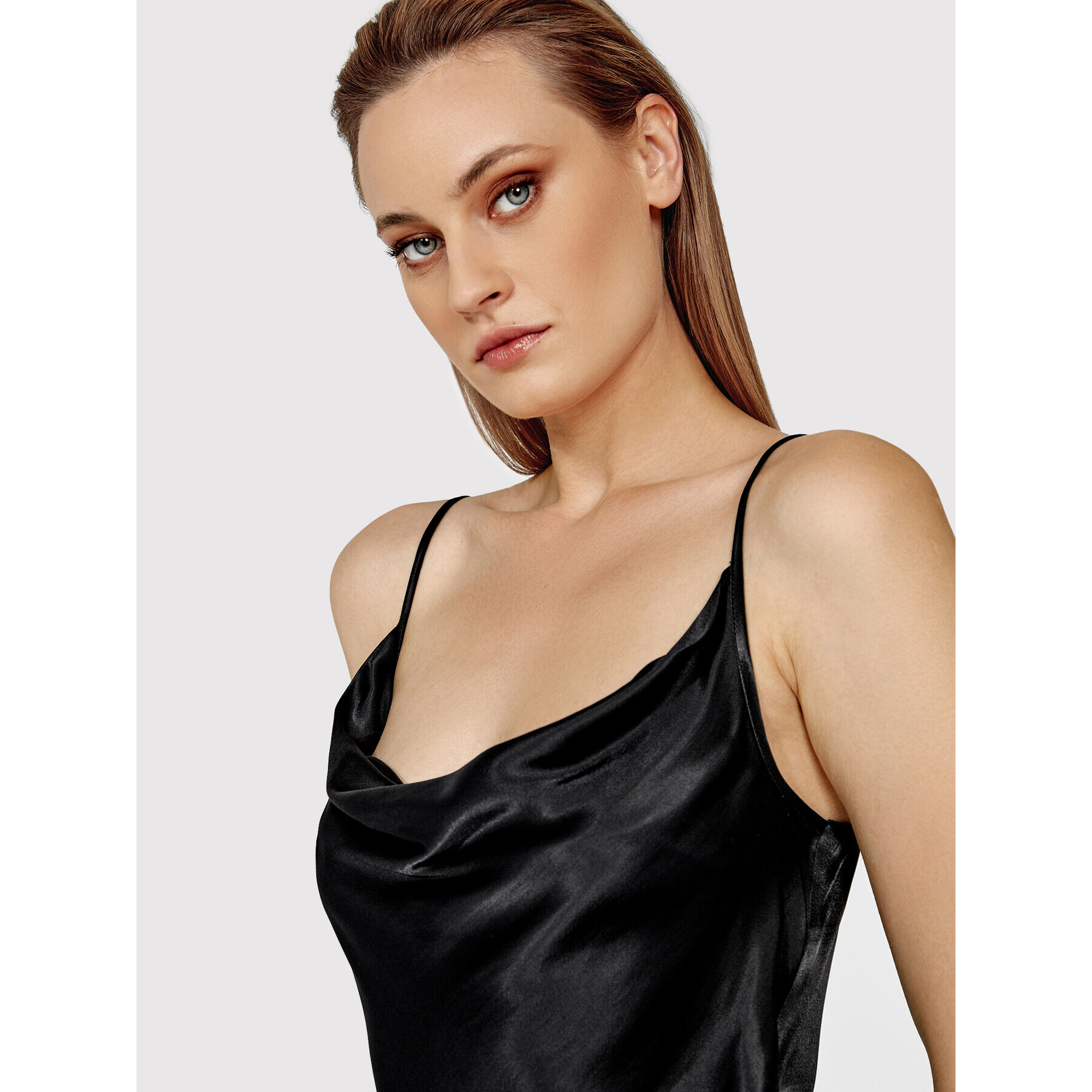 Simple Ежедневна рокля SUD002 Черен Regular Fit - Pepit.bg
