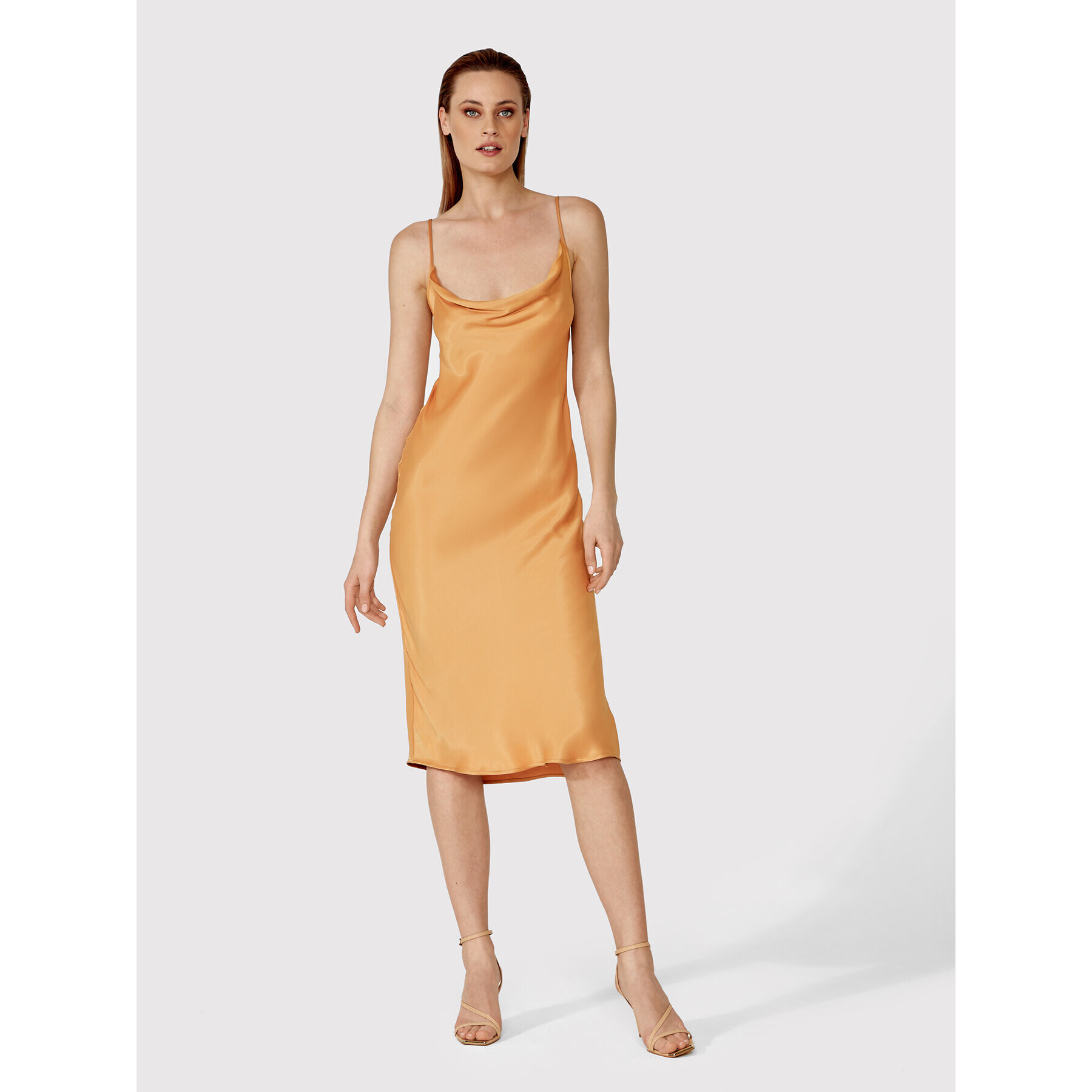 Simple Ежедневна рокля SUD020 Кафяв Regular Fit - Pepit.bg