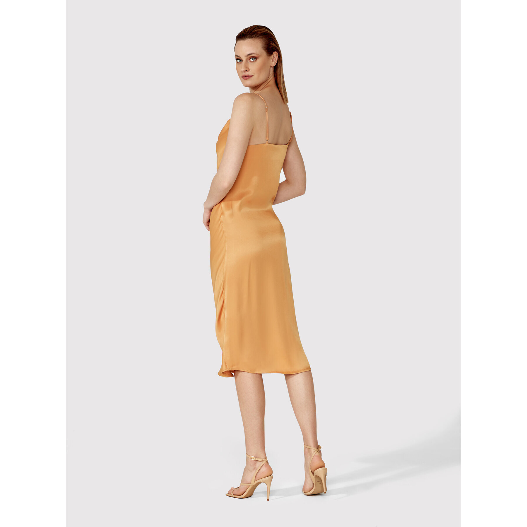 Simple Ежедневна рокля SUD020 Кафяв Regular Fit - Pepit.bg