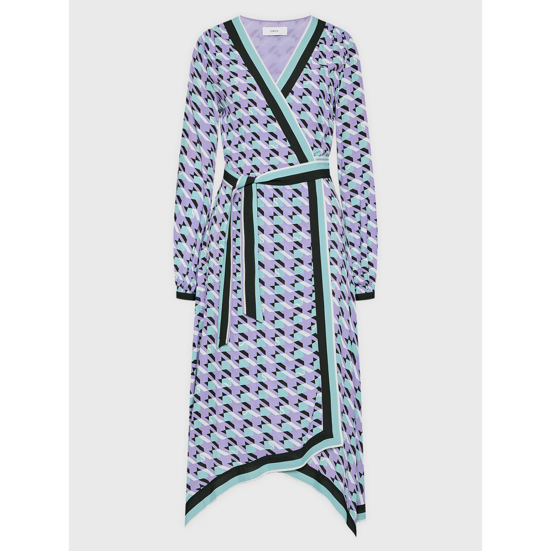 Simple Ежедневна рокля SUD078 Виолетов Regular Fit - Pepit.bg