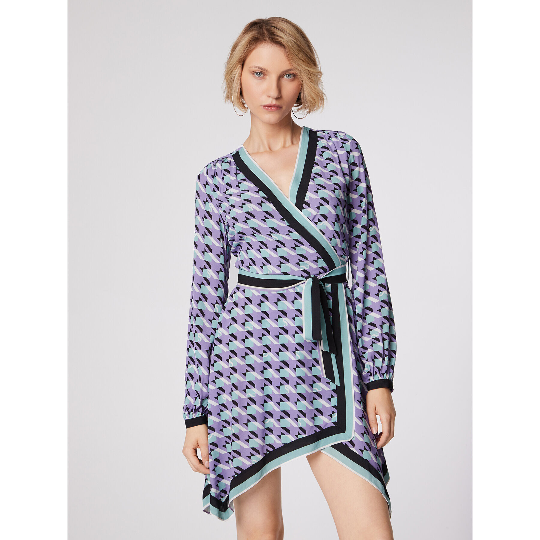 Simple Ежедневна рокля SUD081 Виолетов Regular Fit - Pepit.bg