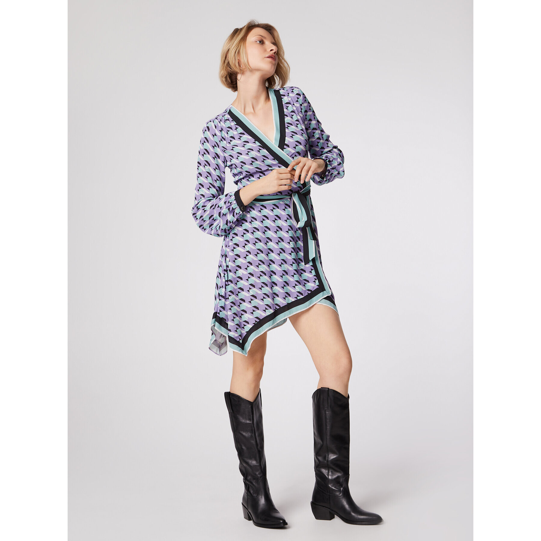 Simple Ежедневна рокля SUD081 Виолетов Regular Fit - Pepit.bg