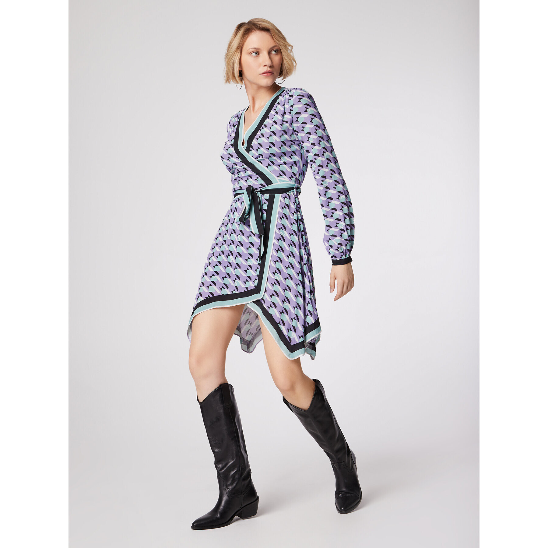 Simple Ежедневна рокля SUD081 Виолетов Regular Fit - Pepit.bg