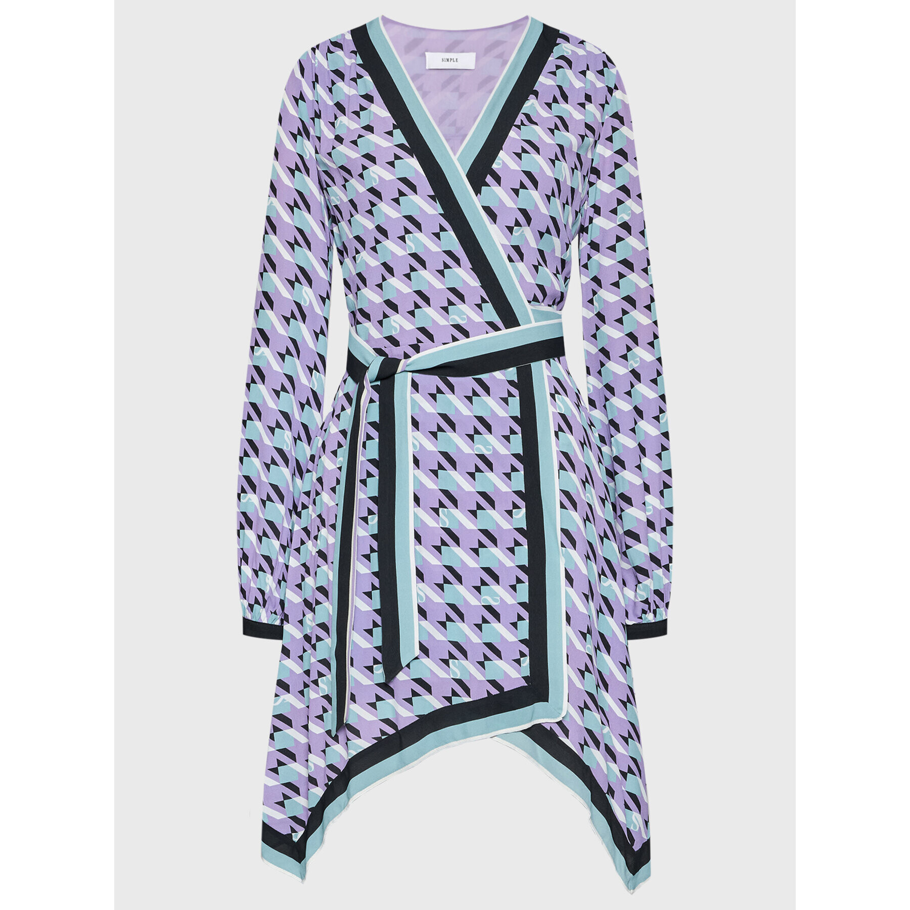 Simple Ежедневна рокля SUD081 Виолетов Regular Fit - Pepit.bg