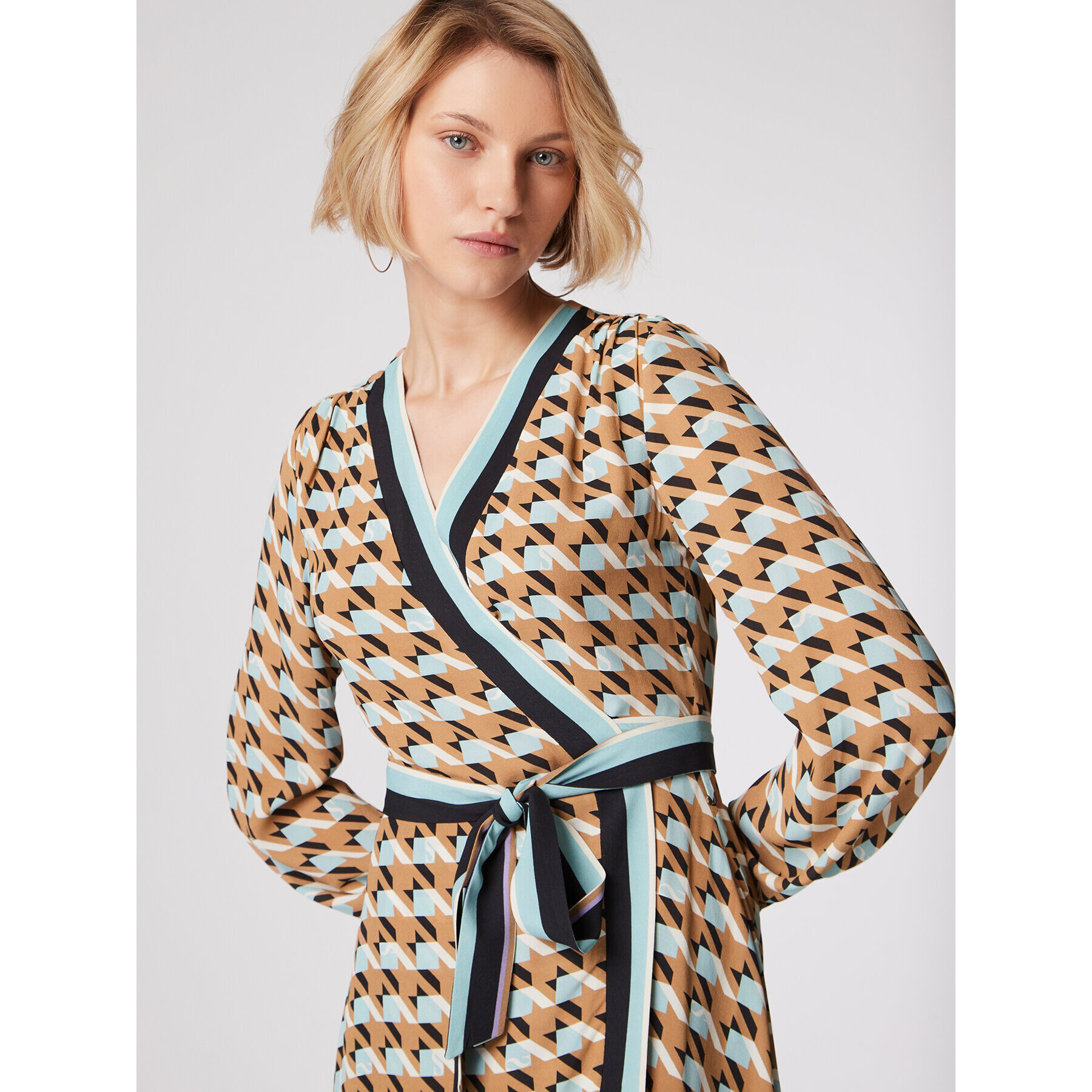Simple Ежедневна рокля SUD083 Кафяв Regular Fit - Pepit.bg