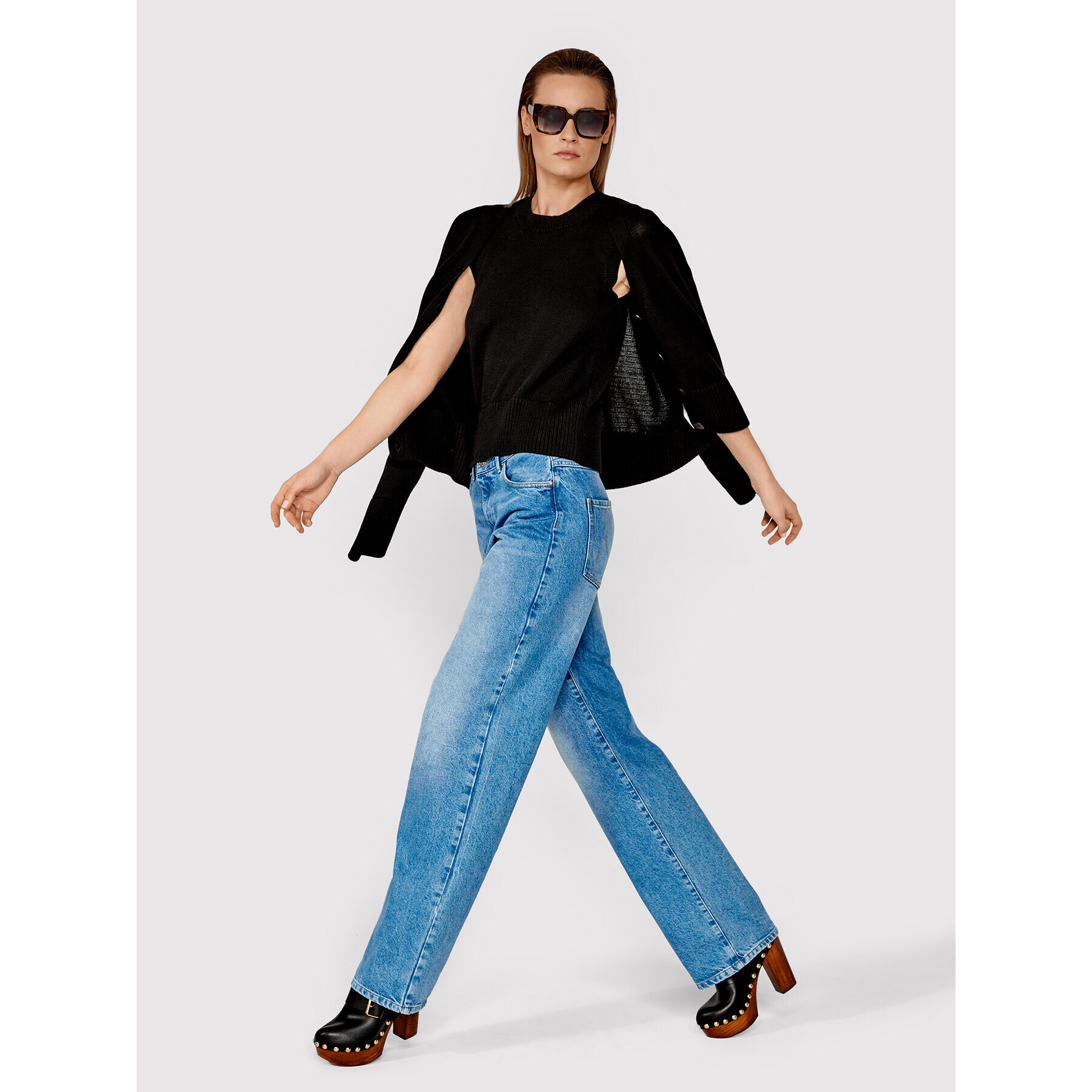 Simple Кардиган SWD006 Черен Regular Fit - Pepit.bg