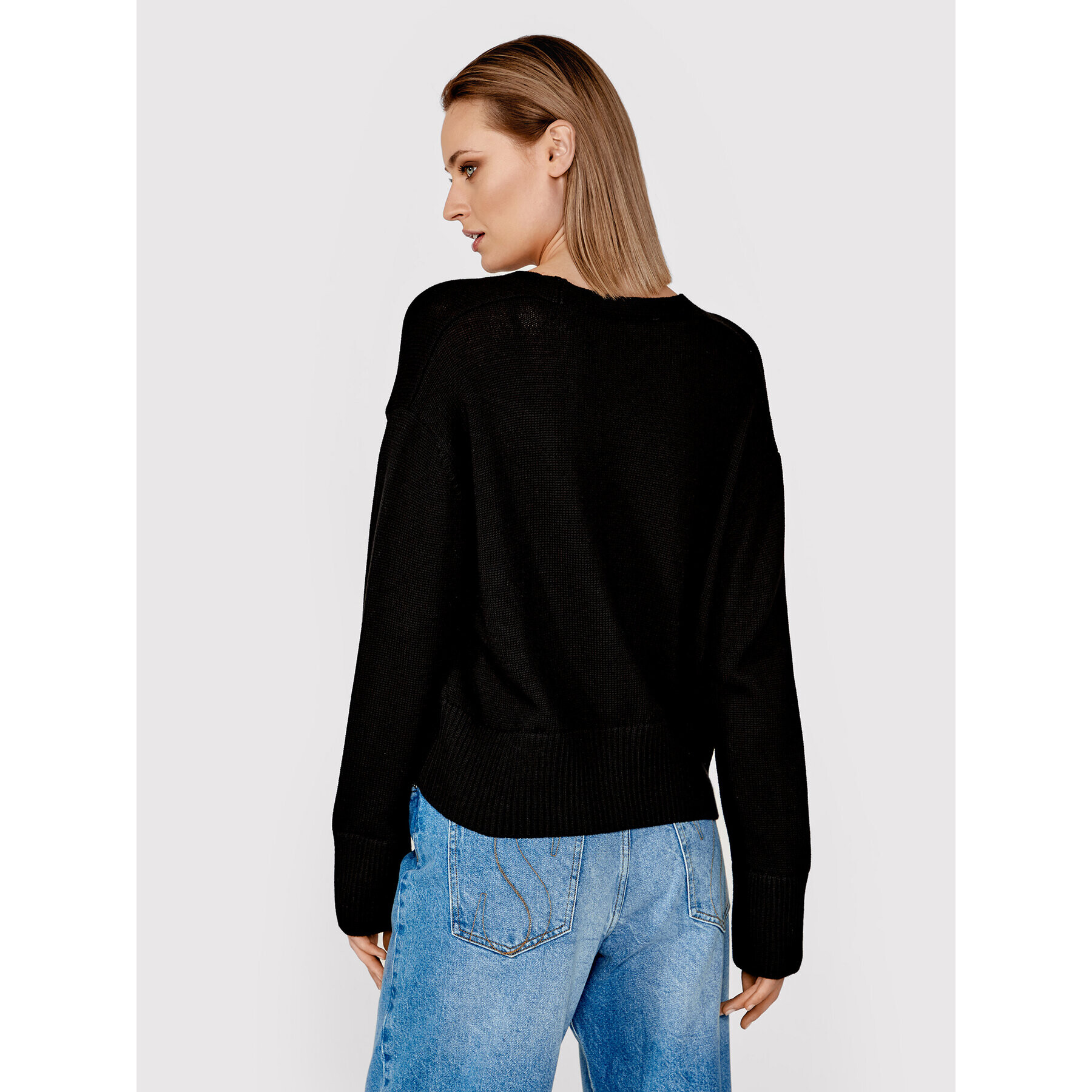 Simple Кардиган SWD006 Черен Regular Fit - Pepit.bg