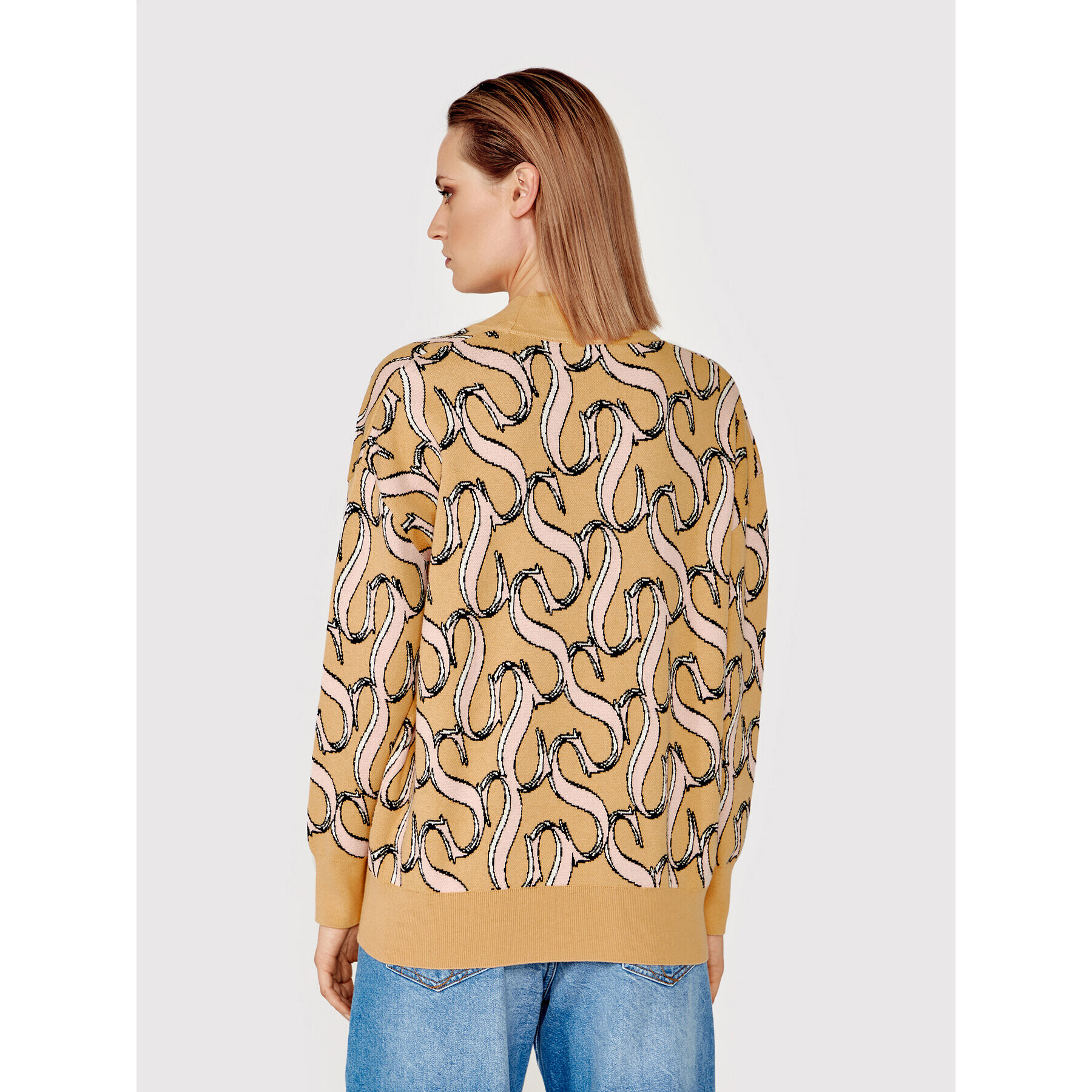 Simple Кардиган SWD018 Кафяв Regular Fit - Pepit.bg