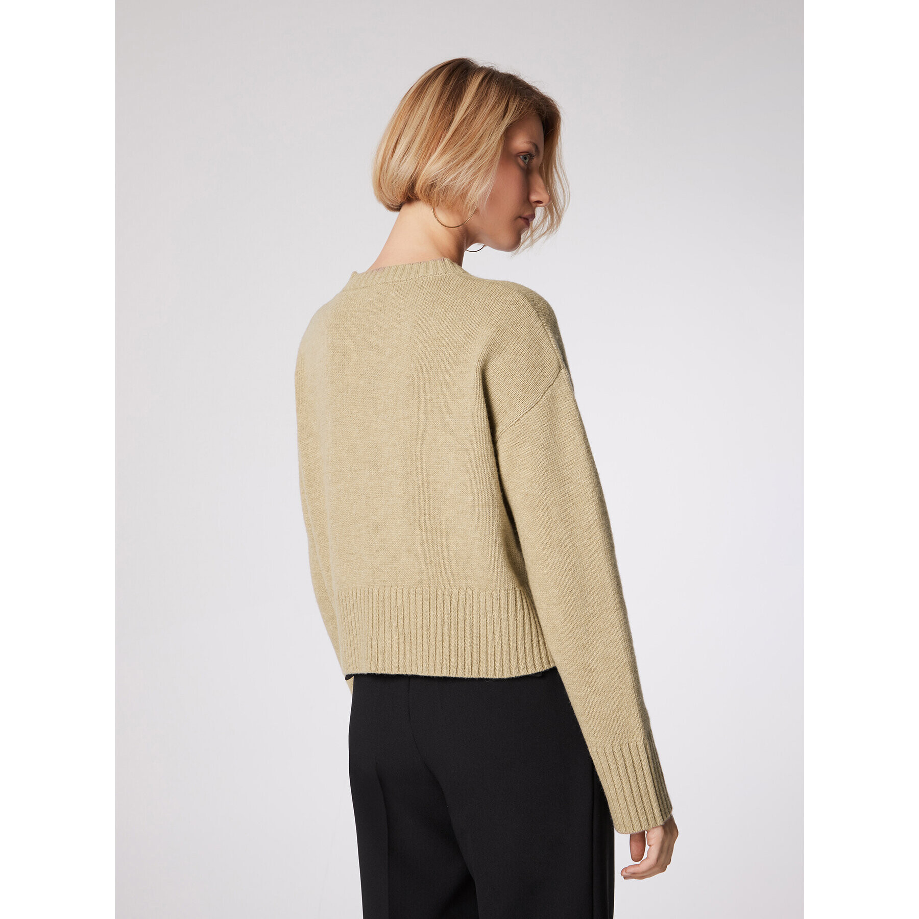 Simple Кардиган SWD512-02 Бежов Relaxed Fit - Pepit.bg