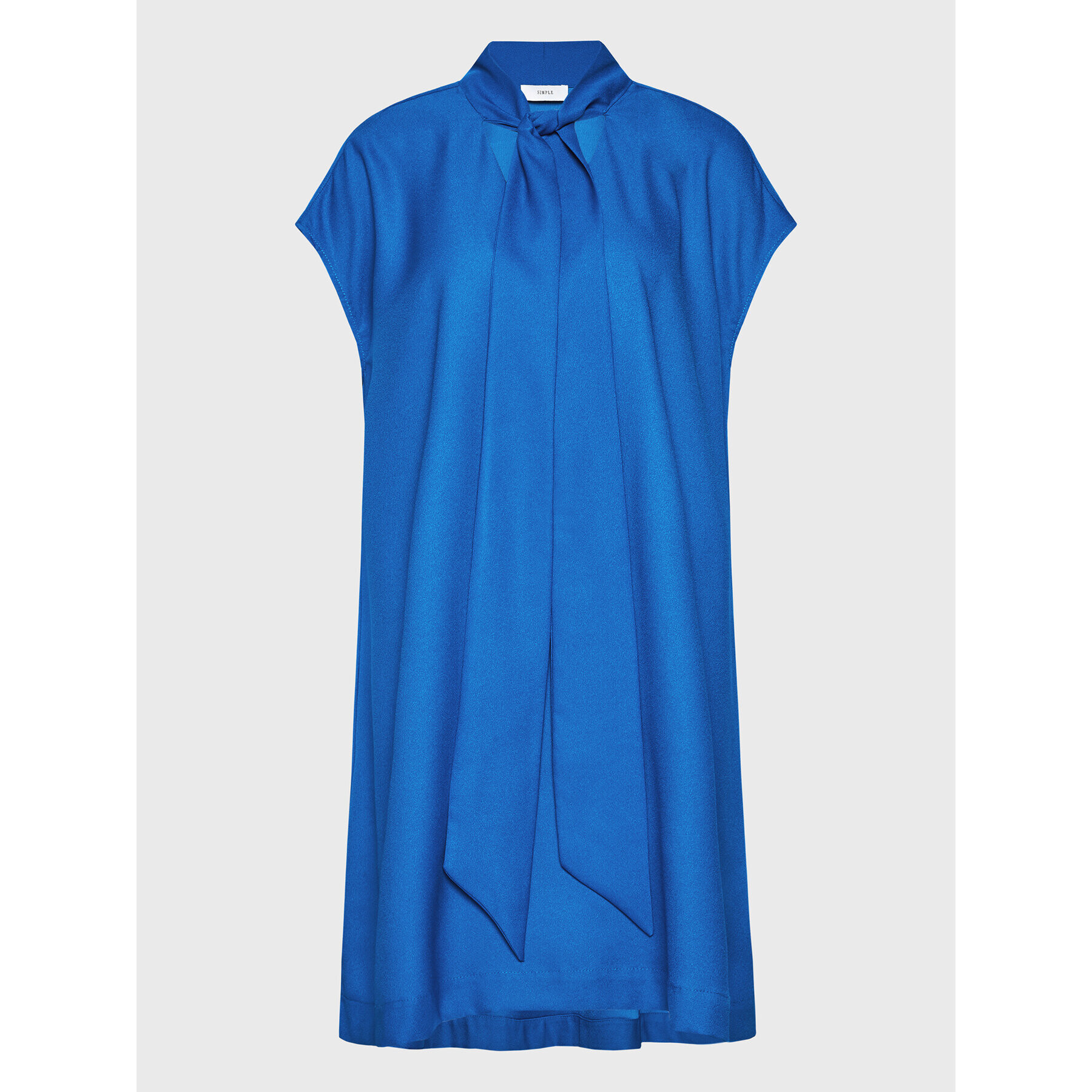 Simple Коктейлна рокля SUD509-03 Син Relaxed Fit - Pepit.bg