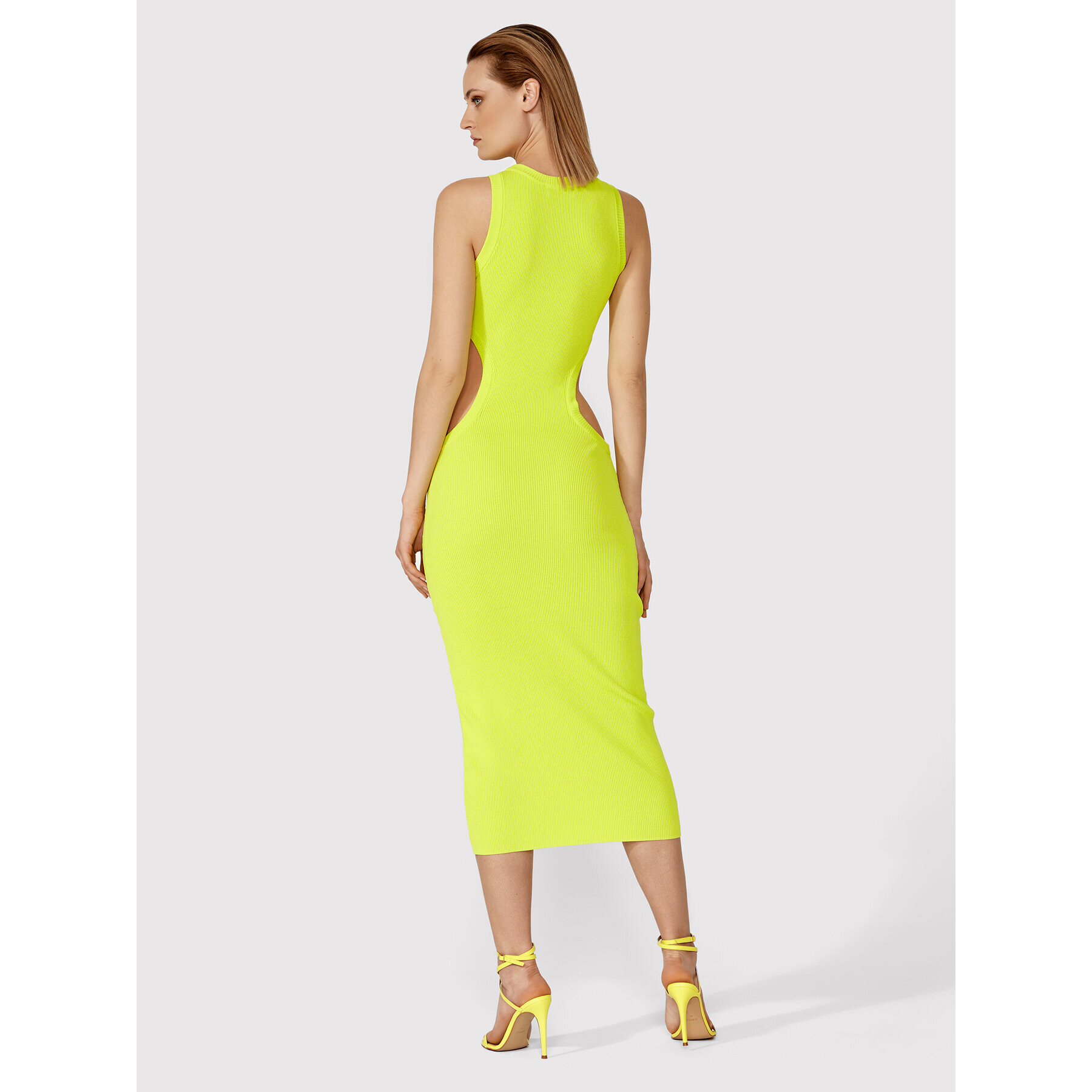 Simple Лятна рокля SUD042 Зелен Slim Fit - Pepit.bg