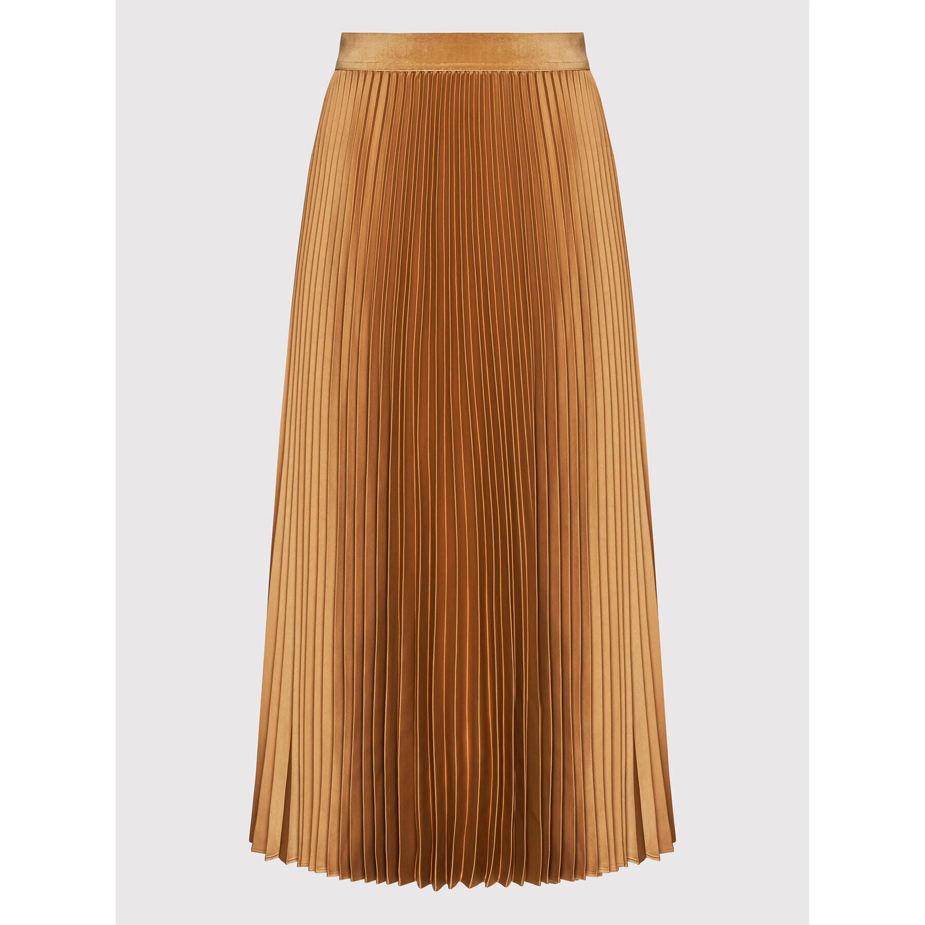 Simple Плисирана пола SDD006 Кафяв Regular Fit - Pepit.bg
