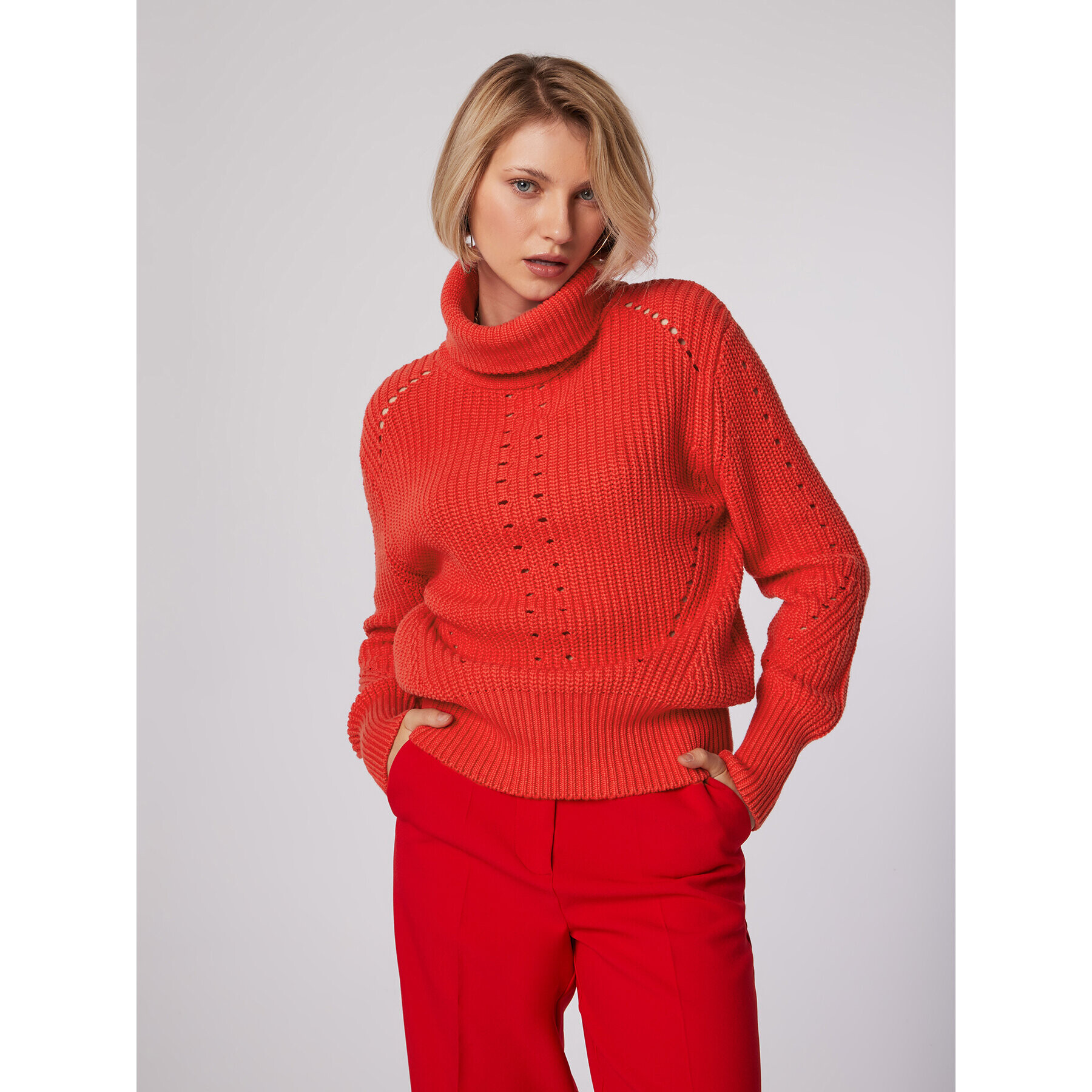 Simple Поло SWD507-02 Коралов Relaxed Fit - Pepit.bg