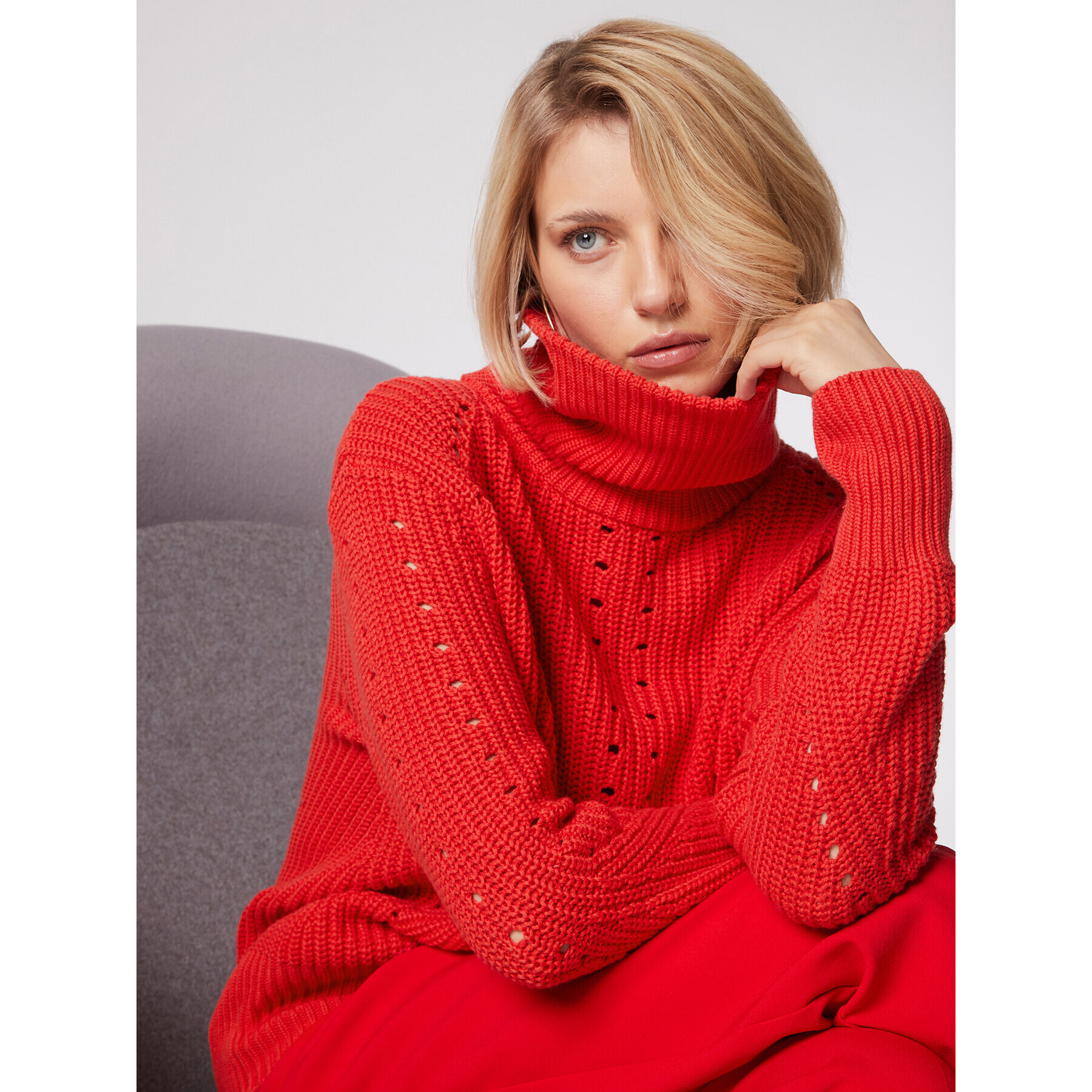 Simple Поло SWD507-02 Коралов Relaxed Fit - Pepit.bg