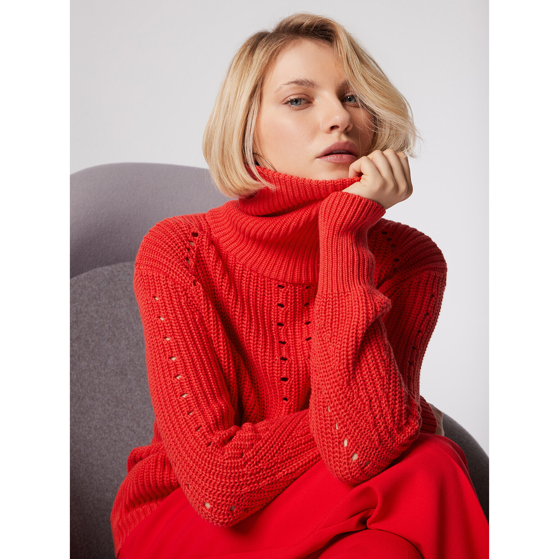 Simple Поло SWD507-02 Коралов Relaxed Fit - Pepit.bg