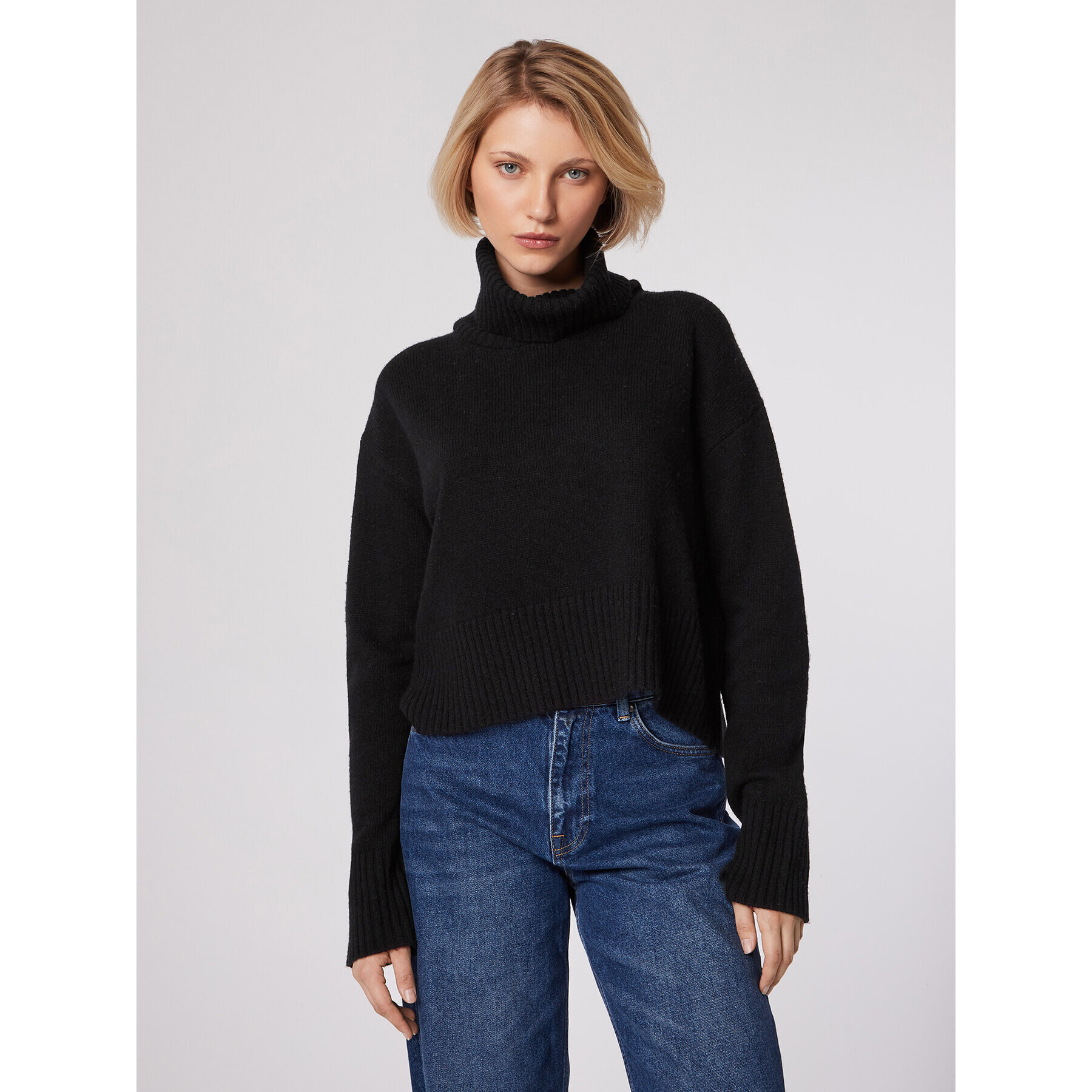 Simple Поло SWD513-01 Черен Relaxed Fit - Pepit.bg