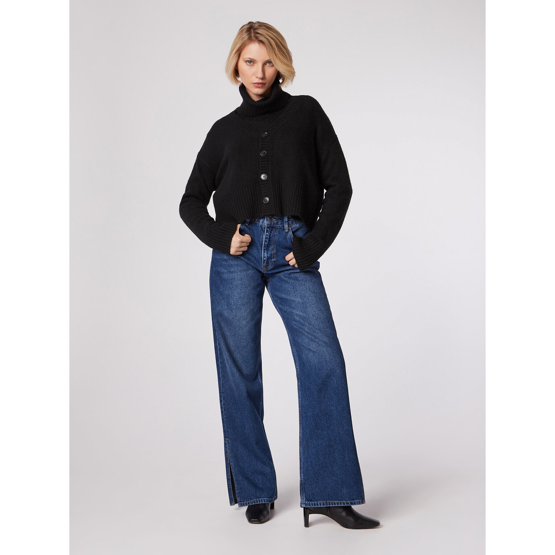 Simple Поло SWD513-01 Черен Relaxed Fit - Pepit.bg