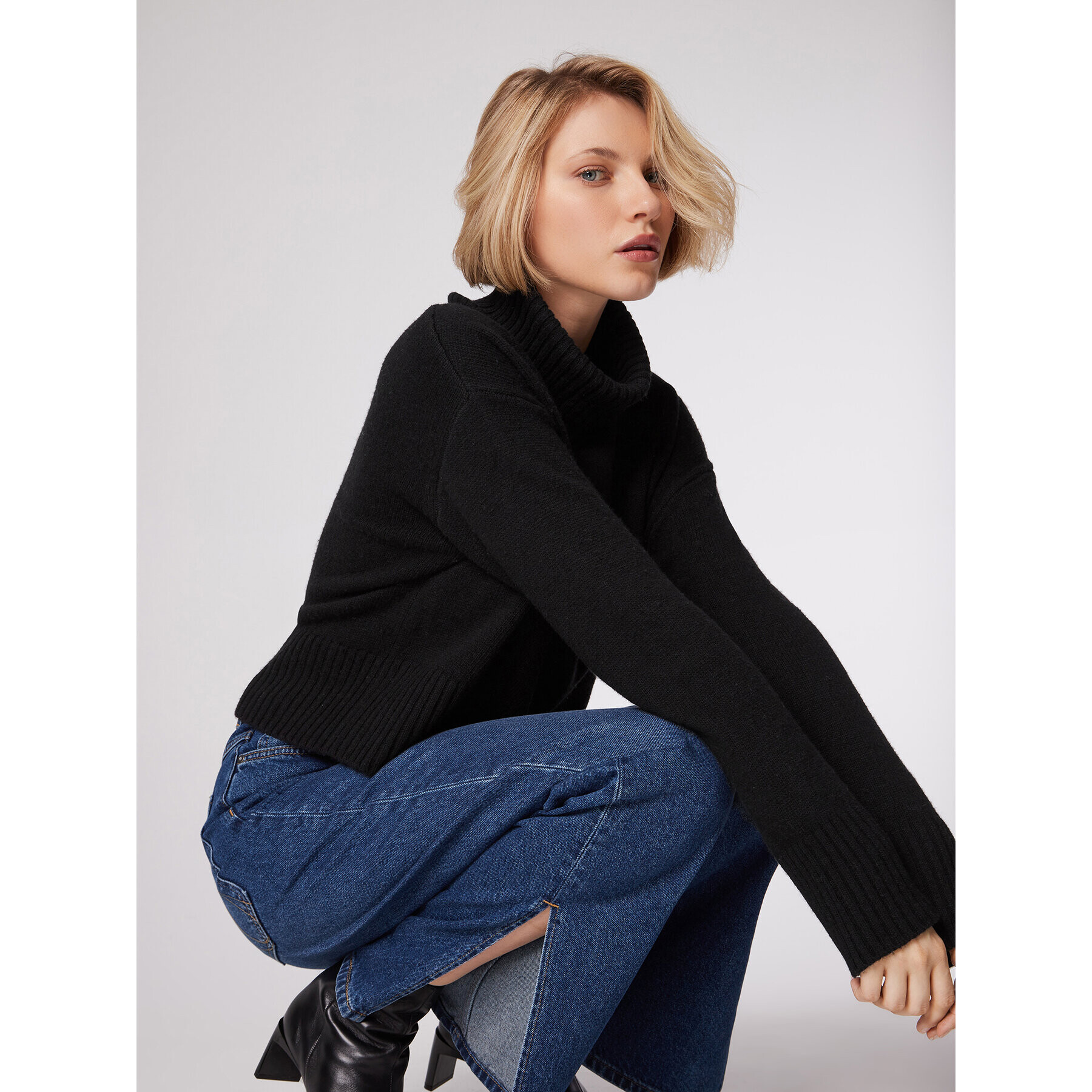 Simple Поло SWD513-01 Черен Relaxed Fit - Pepit.bg