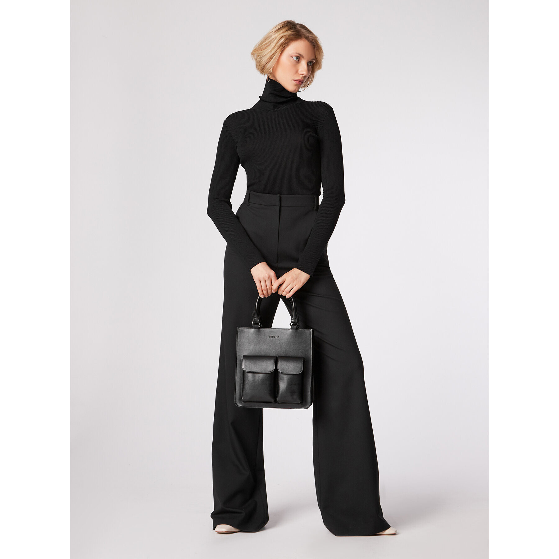 Simple Поло SWD551-03 Черен Slim Fit - Pepit.bg