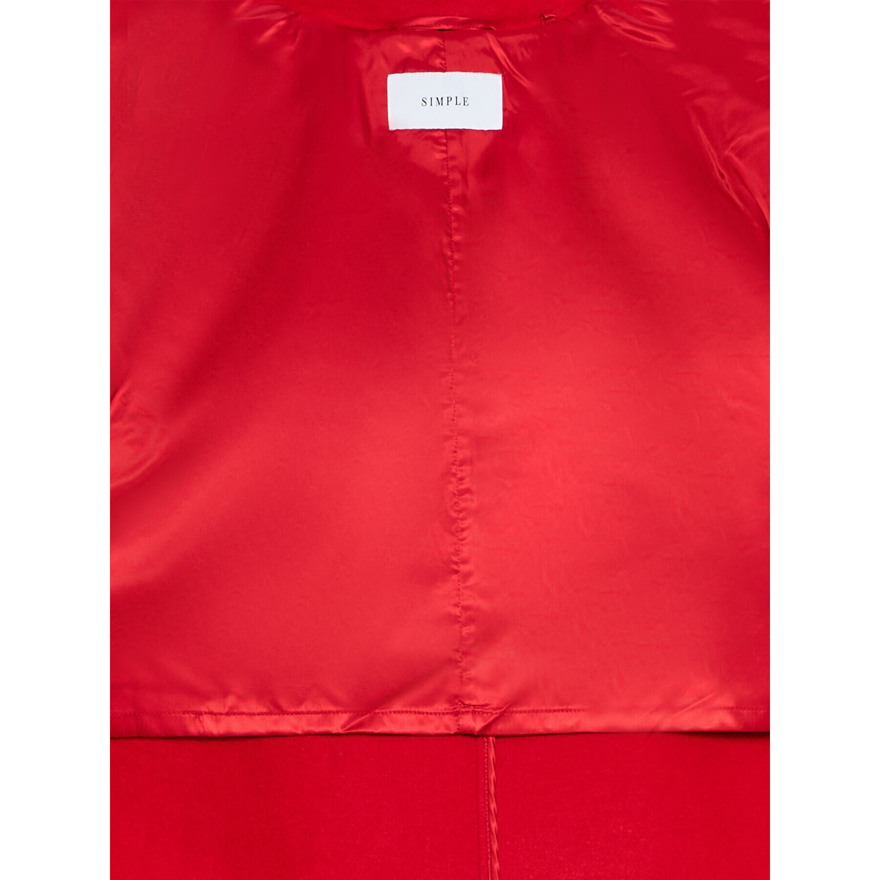 Simple Преходно палто PLD502-04 Червен Relaxed Fit - Pepit.bg