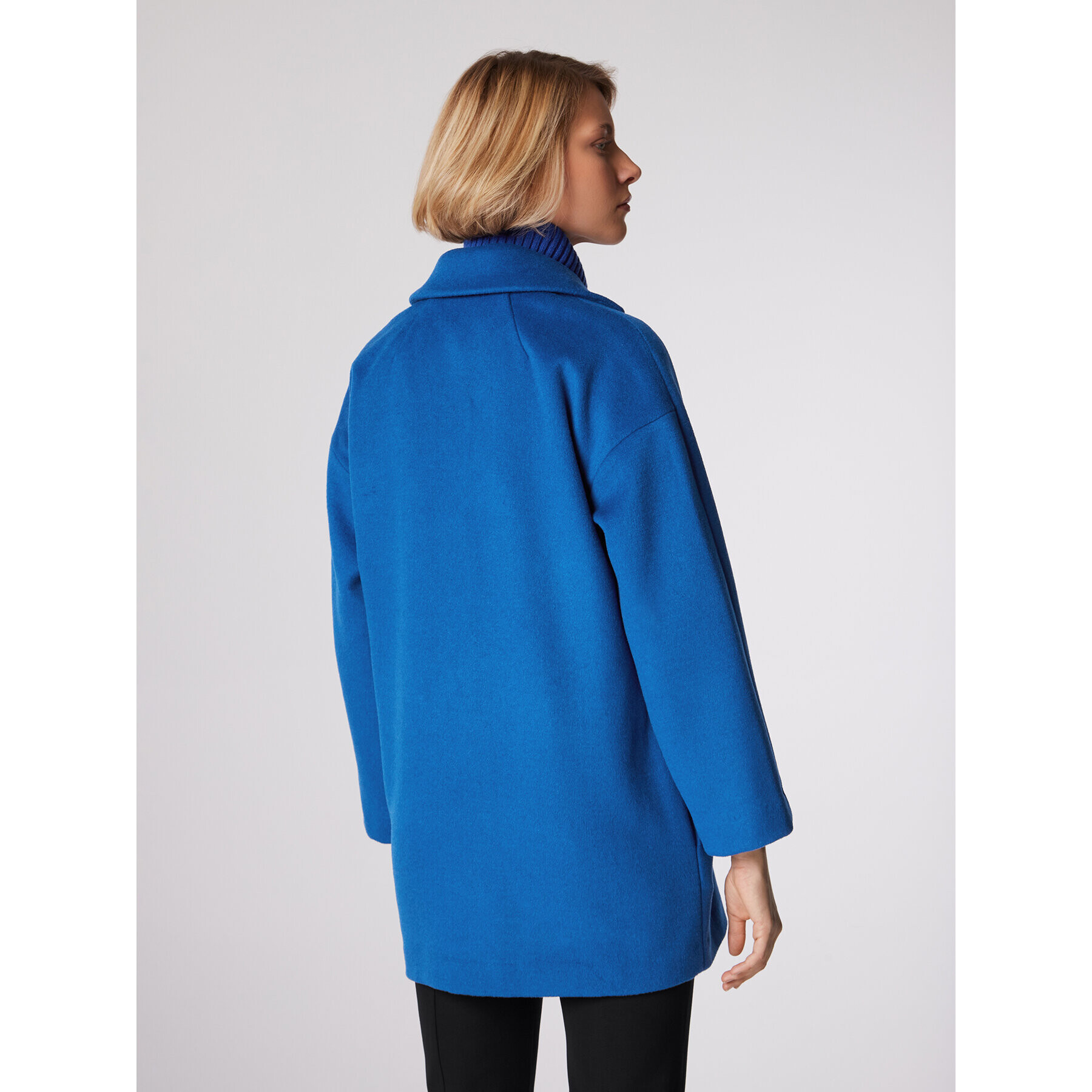 Simple Преходно палто PLD510-02 Син Relaxed Fit - Pepit.bg