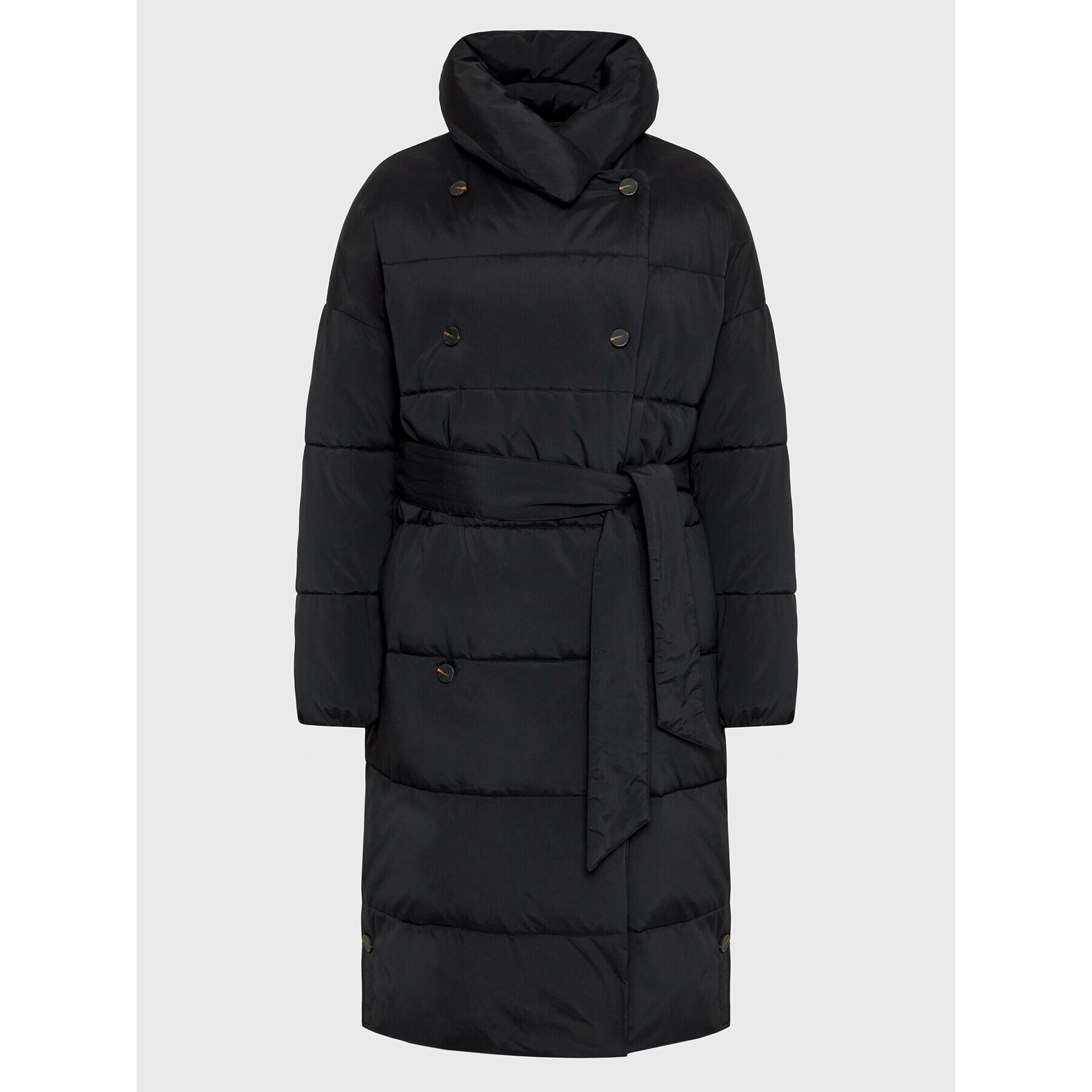 Simple Пухено яке PLD503-01 Черен Relaxed Fit - Pepit.bg