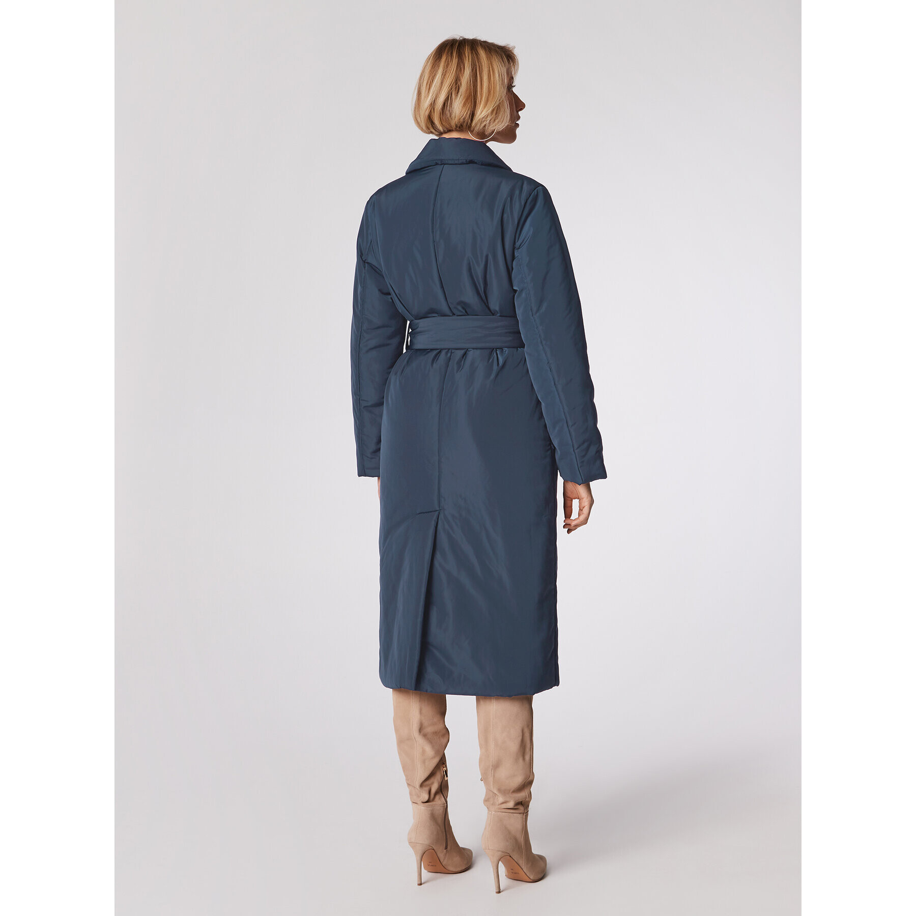 Simple Пухено яке PLD515-01 Тъмносин Slim Fit - Pepit.bg