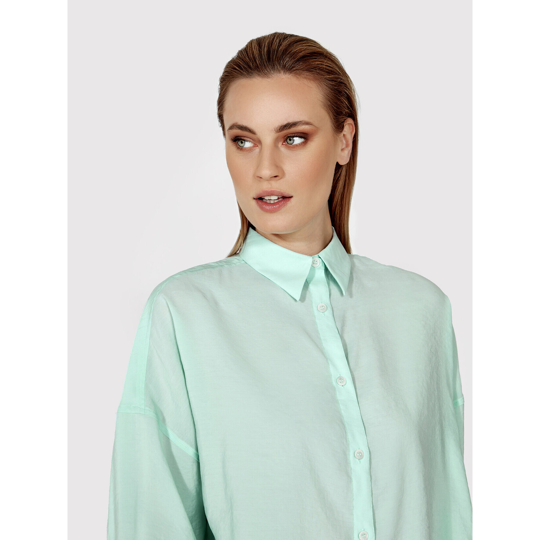 Simple Риза KOD006 Син Relaxed Fit - Pepit.bg