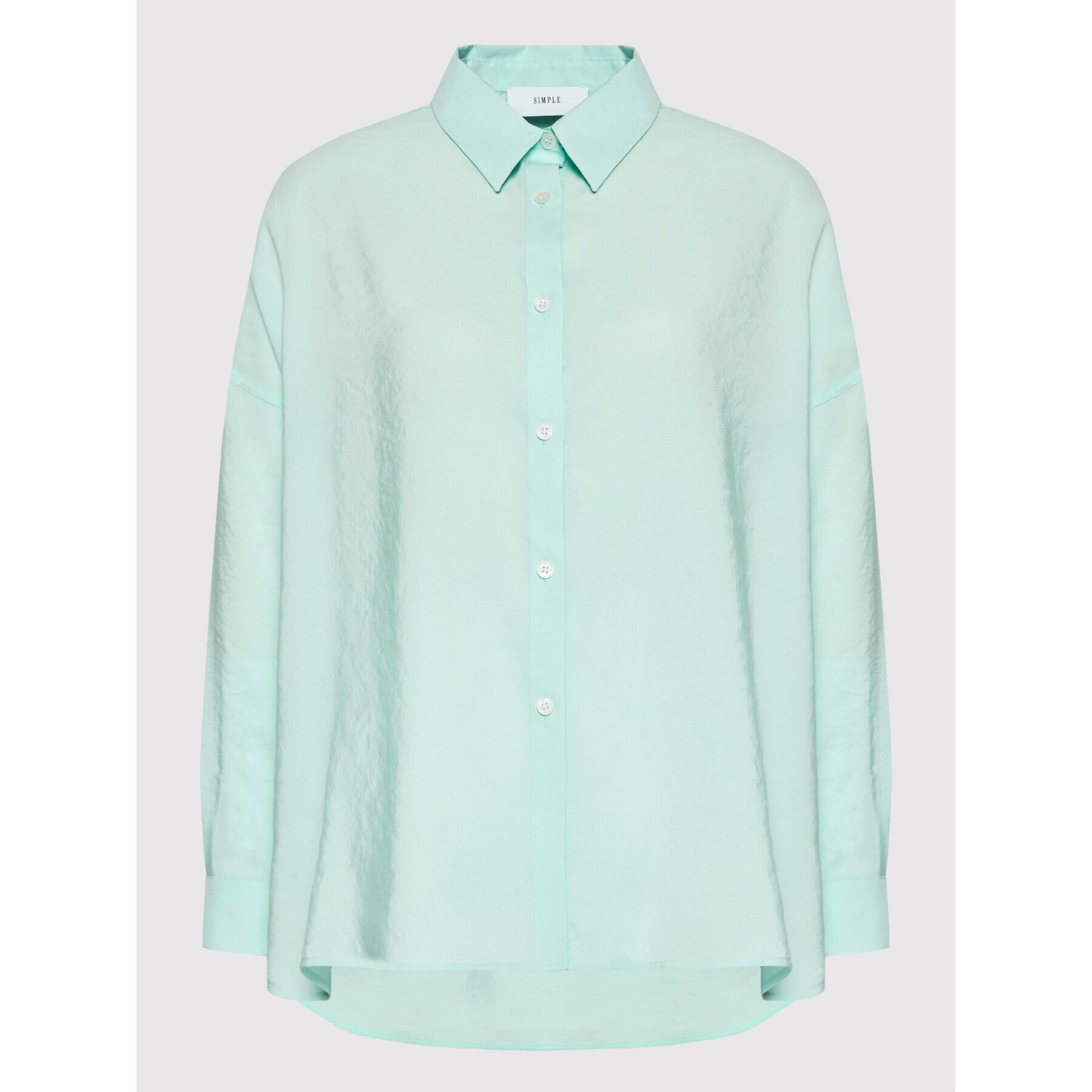 Simple Риза KOD006 Син Relaxed Fit - Pepit.bg