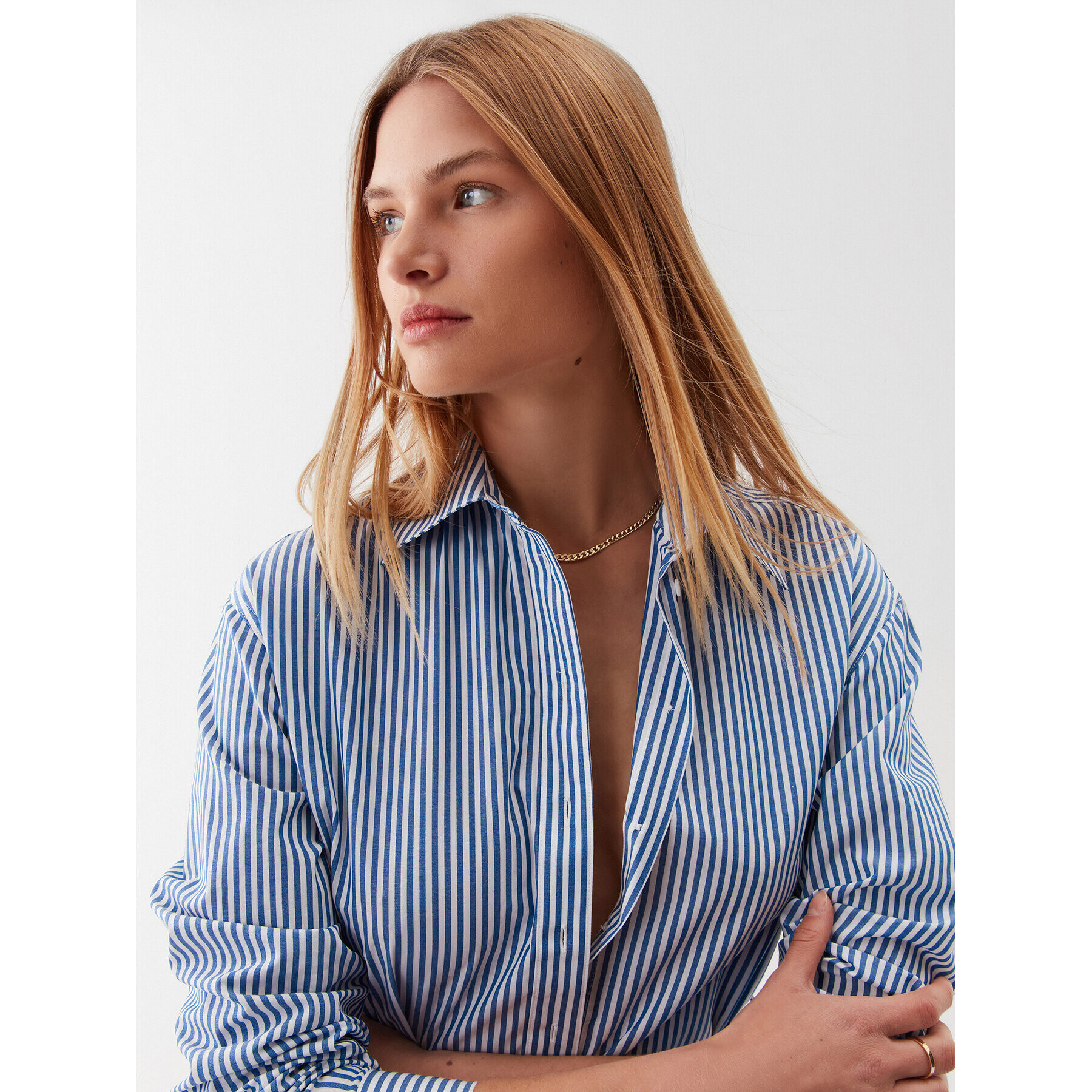Simple Рокля тип риза SUD011 Син Regular Fit - Pepit.bg